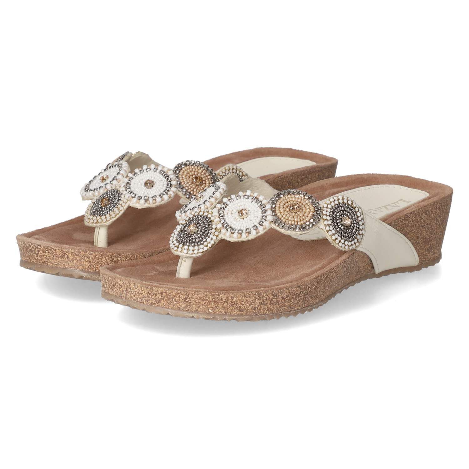 Lazamani LAZAMANI LA75455 OFF WHITE Damen Glattleder weiss Pantolette günstig online kaufen