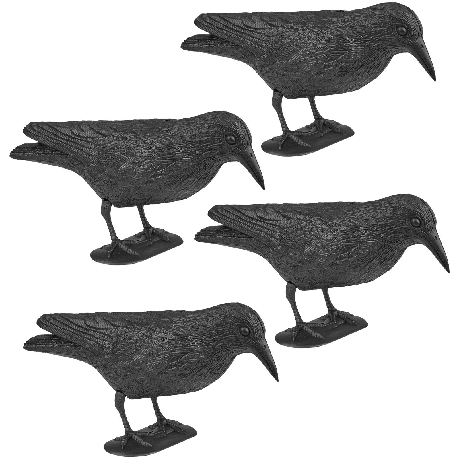Wellgro Gartenfigur 4 x Vogelschreck Krähe günstig online kaufen