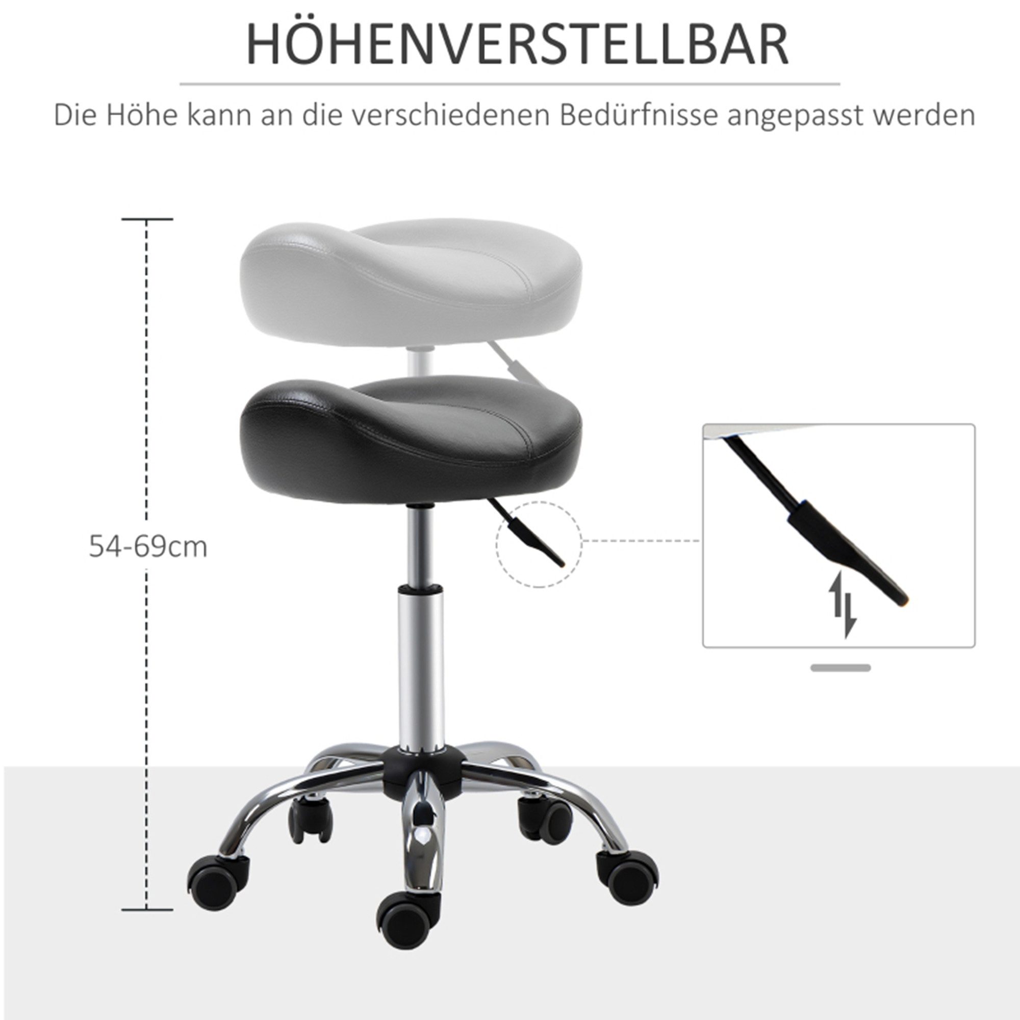 MC Star Arbeitshocker Rollhocker Höhenverstellbarer mit günstig online kaufen