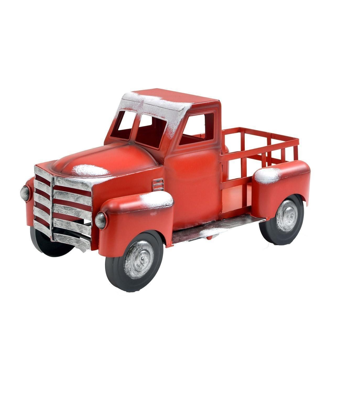 casa NOVA Dekofigur Truck TRUCKI, Rot, Weiß, Eisen, B 45,5 x H 23,5 x T 22 cm