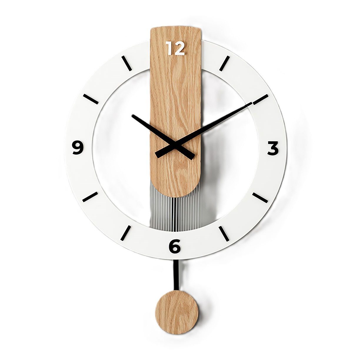 DOPWii Wanduhr Wanduhr, 40cm leise pünktlich kein Bohren erforderlich günstig online kaufen