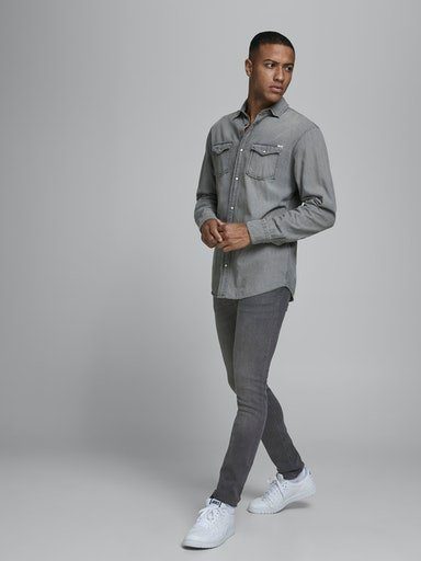 Skinny-fit-Jeans & 314 Jack JJILIAM denim grey GE JJORIGINAL Jones