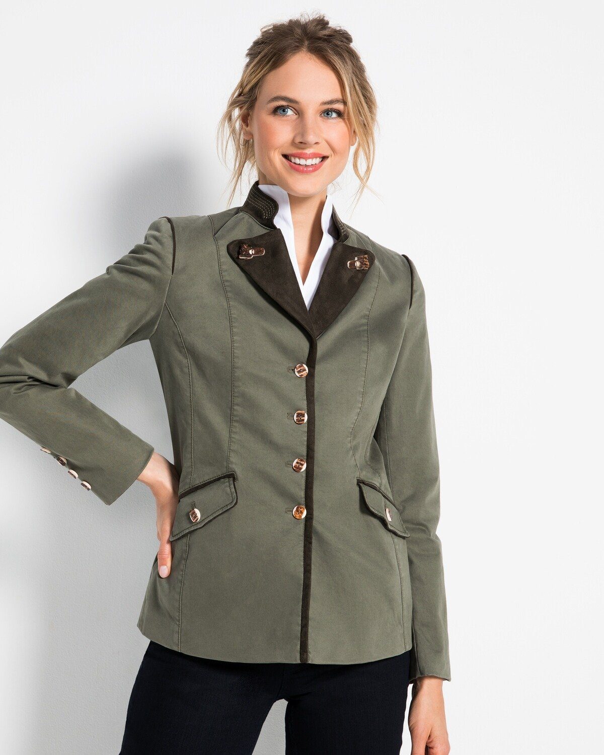 Damen Jacken Luis Steindl Trachtenjacke Trachtenblazer mit Kontrastdetails