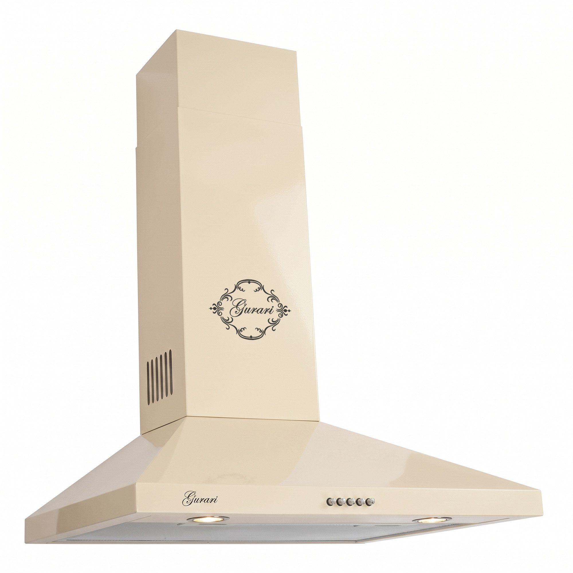 GURARI Wandhaube Dunstabzugshaube GCH C 147 BG 6 N 60 cm Creme Wandhaube 1000m³/h in Creme