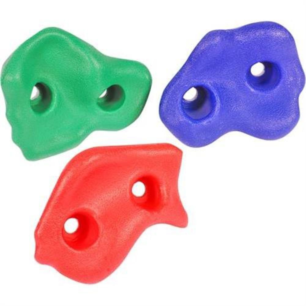 Hudora Klettergriff Klettergriffe-Set Kinder, 12 Stück, Klettersteine klettern Sport grün blau rot