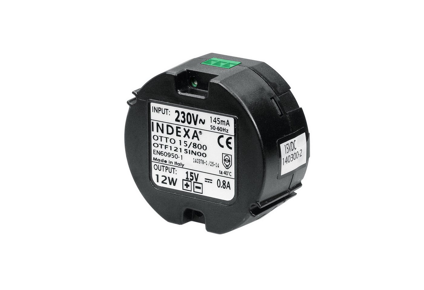 Thumbnail - Indexa Unterputz-Netzgerät, Netzteil für UP-Dose 15V DC, 800 mA stabilisiert Gefahrenmeldeanlage