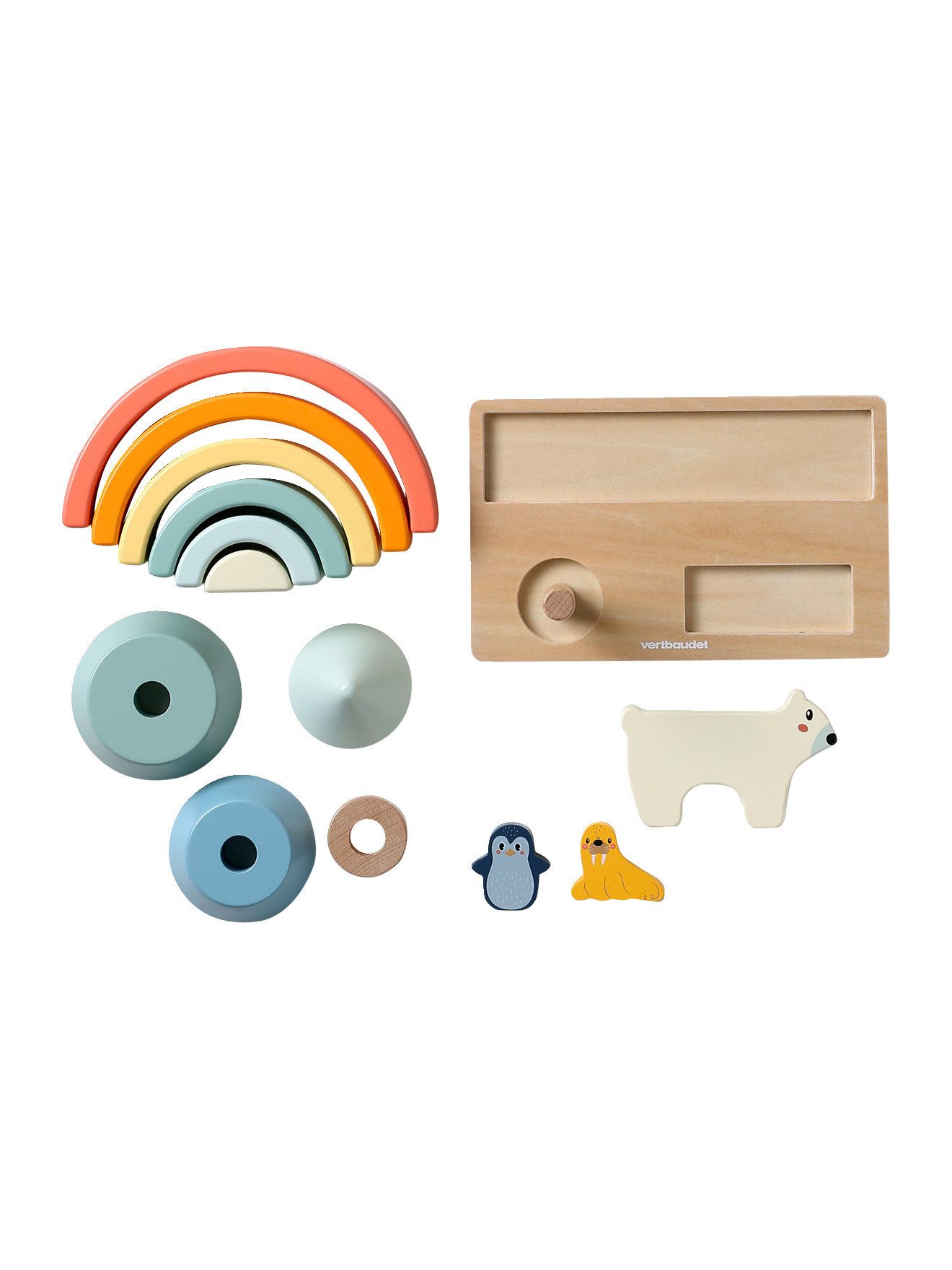 Lernspielzeug Lernspielzeuge 3er-Set Baby aus Holz FSC®
