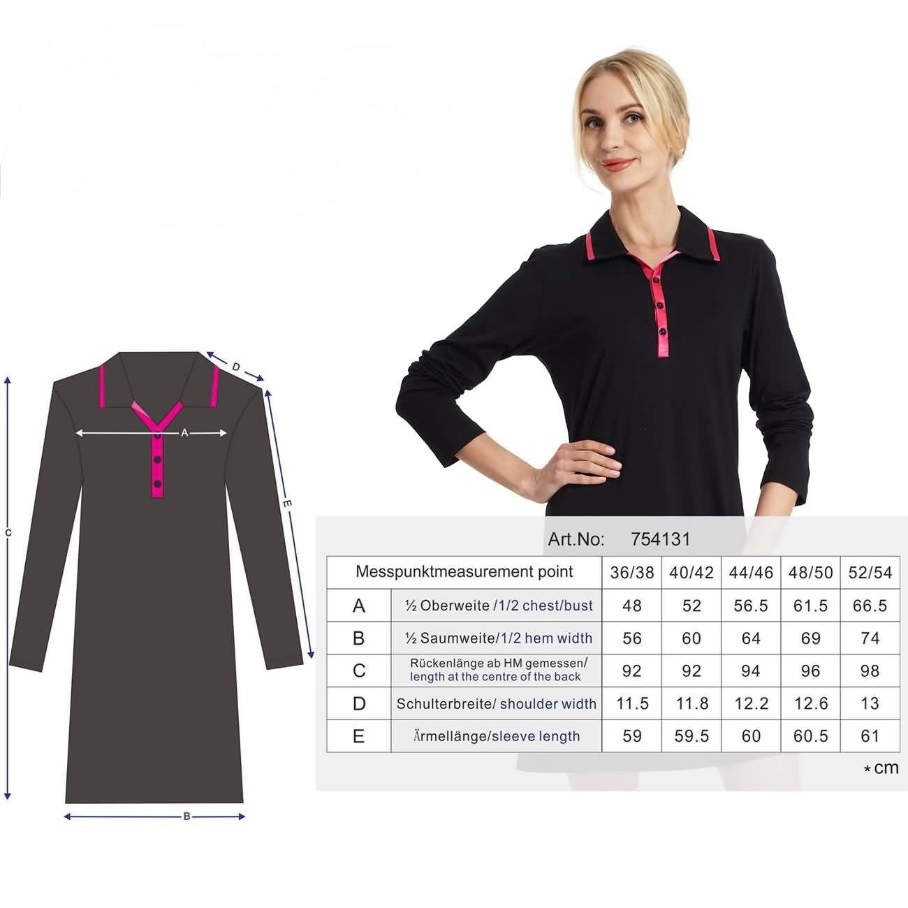 M-Diamant Etuikleid Elegantes Etuikleid aus Jersey – Knielang, Weich und Bequem Knielanges Kleid mit 3/4-Ärmeln – Bild 4 von 4
