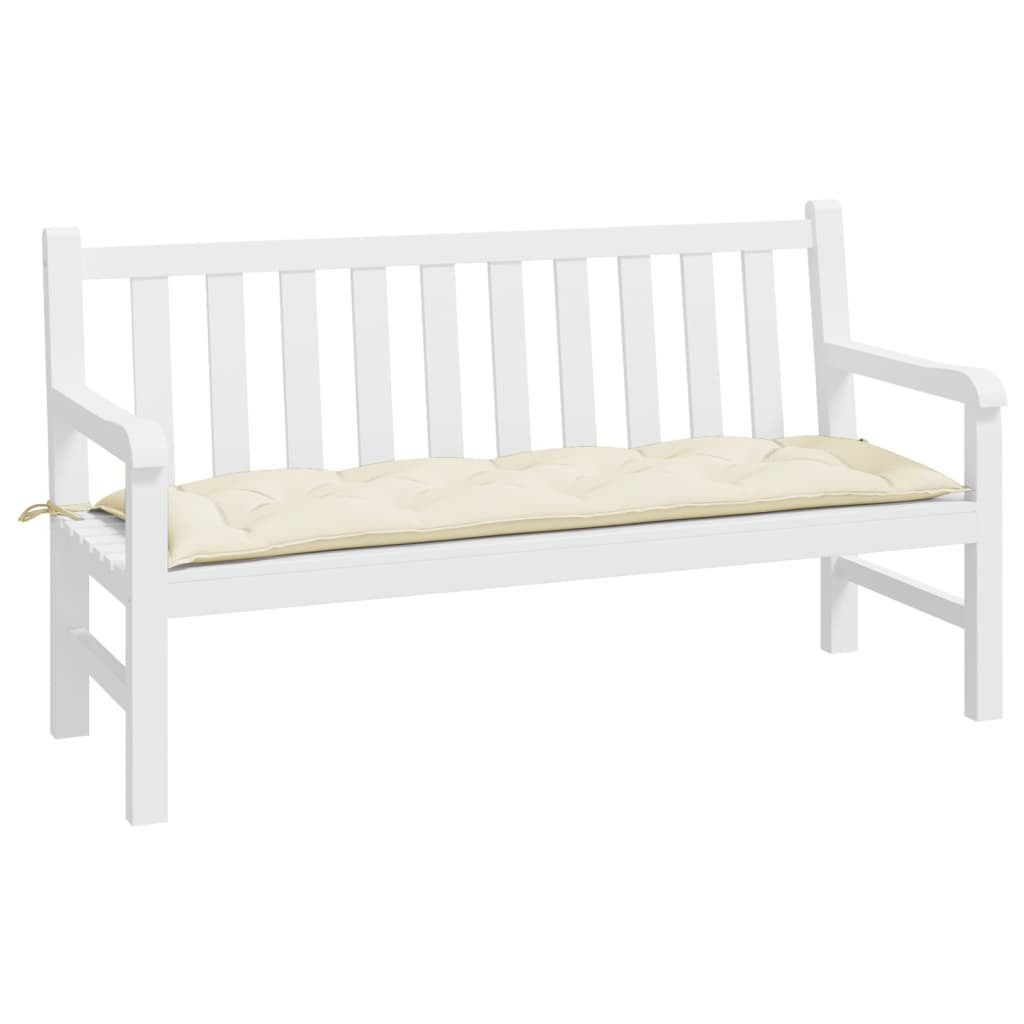 vidaXL Sitzauflage Gartenbank-Auflage Creme 150x50x7 cm Oxford-Gewebe, (1 St)
