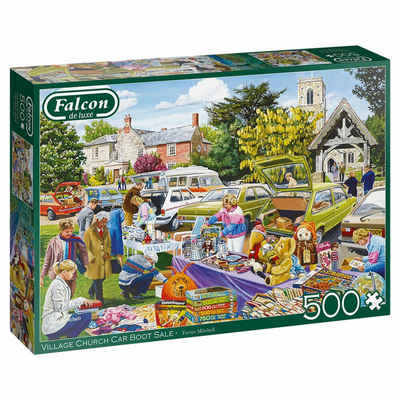 Jumbo Spiele Puzzle Falcon Village Church Car Boot Sale 500 Teile, 500 Puzzleteile