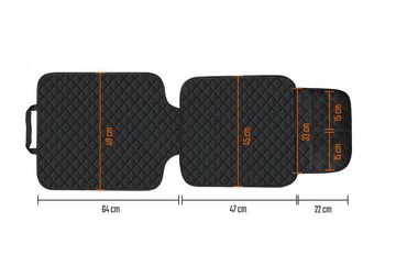 L & P Car Design Kindersitzunterlage Kindersitzschoner in schwarz ISOFIX geeignet Cordura Material, 2 Stück