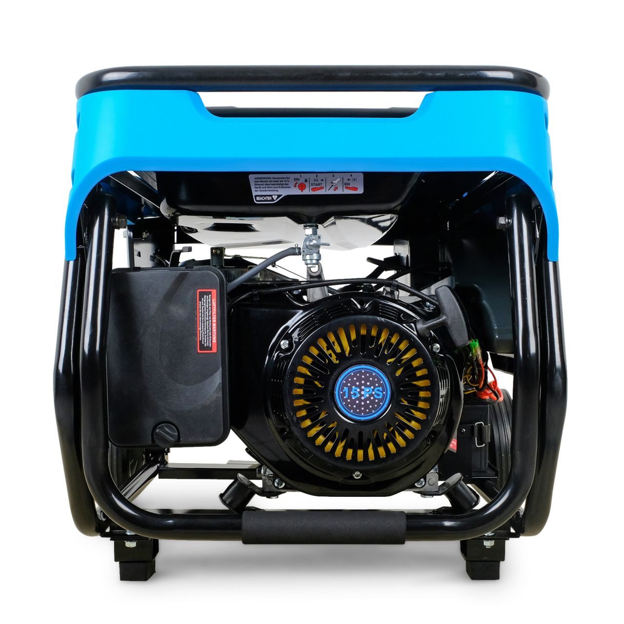 DeTec DT-6500E-3 3-phase emergency power generator, 6500W 400V three-phase + 2x 230V, with electric start, quiet 93 dB(A)