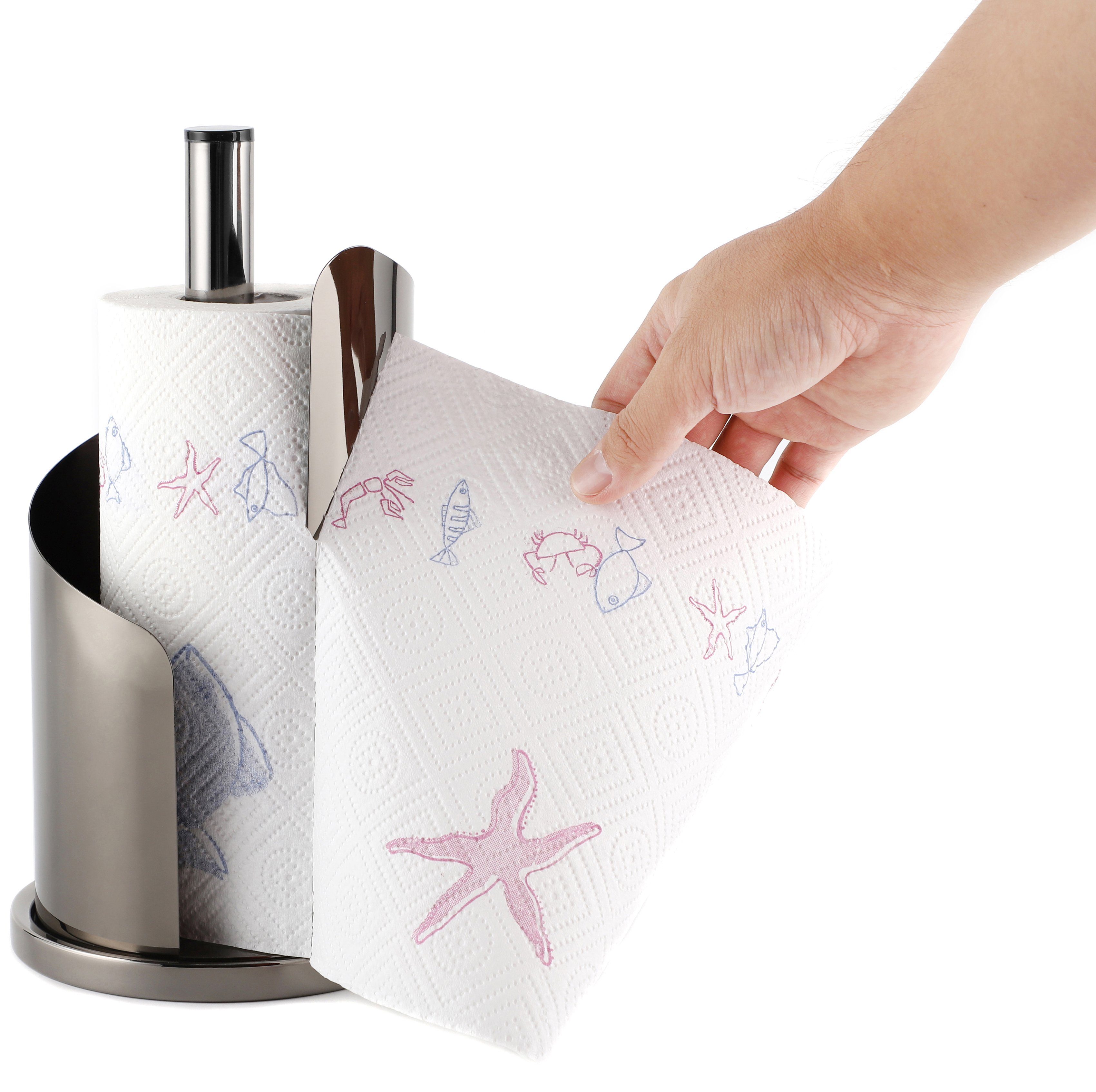ECHTWERK Küchenrollenhalter, (1-St), Papierrollenhalter aus Edelstahl, Rollenhalter, Stehend, 15,5 x 33 cm