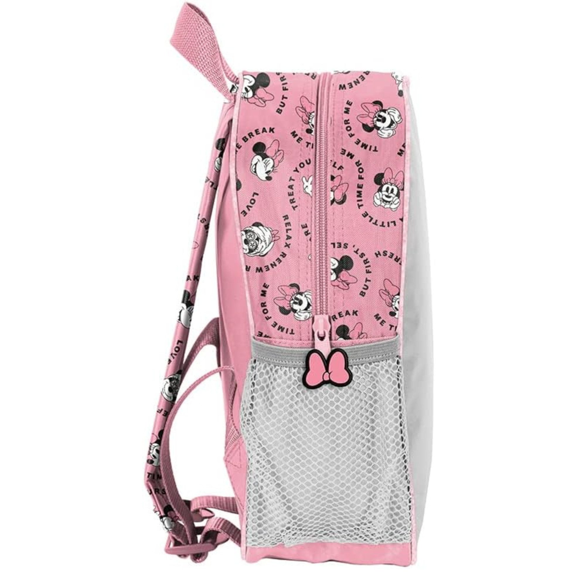 GOLDKIDS Schulranzen Minnie Mouse Disney Rucksack Kinder (Schultasche Kindergarten mit Aufdruck, 1-tlg., Kinderrucksack für Mädchen Kinder), Geschenk inkl. leuchtende Anhänger