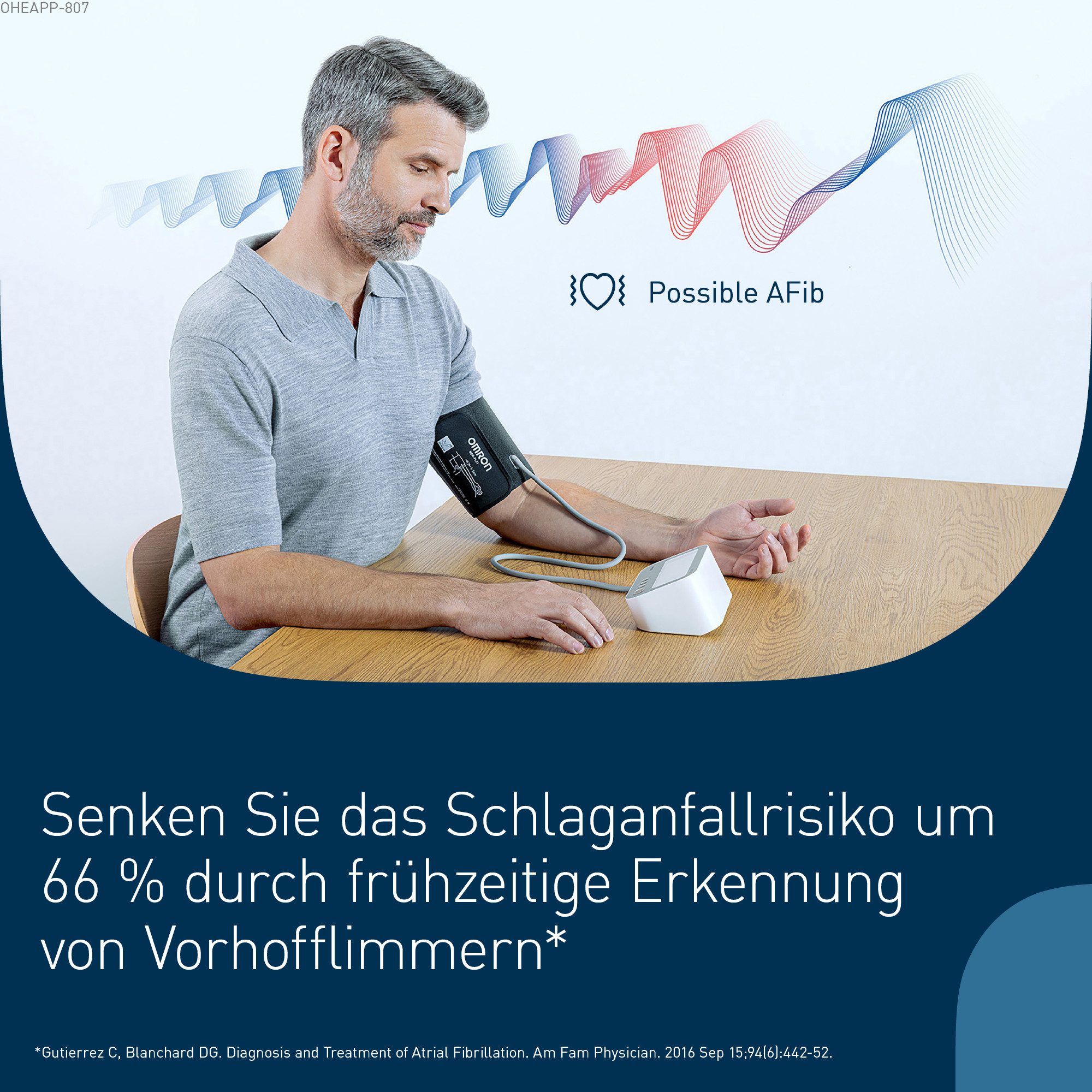 Omron Oberarm-Blutdruckmessgerät X4 Connect AFib, mit AFib Screening bei jeder Messung und Gratis App, 2 Nutzer, mit Intelli Wrap Manschette (22-42cm), klinisch validiert