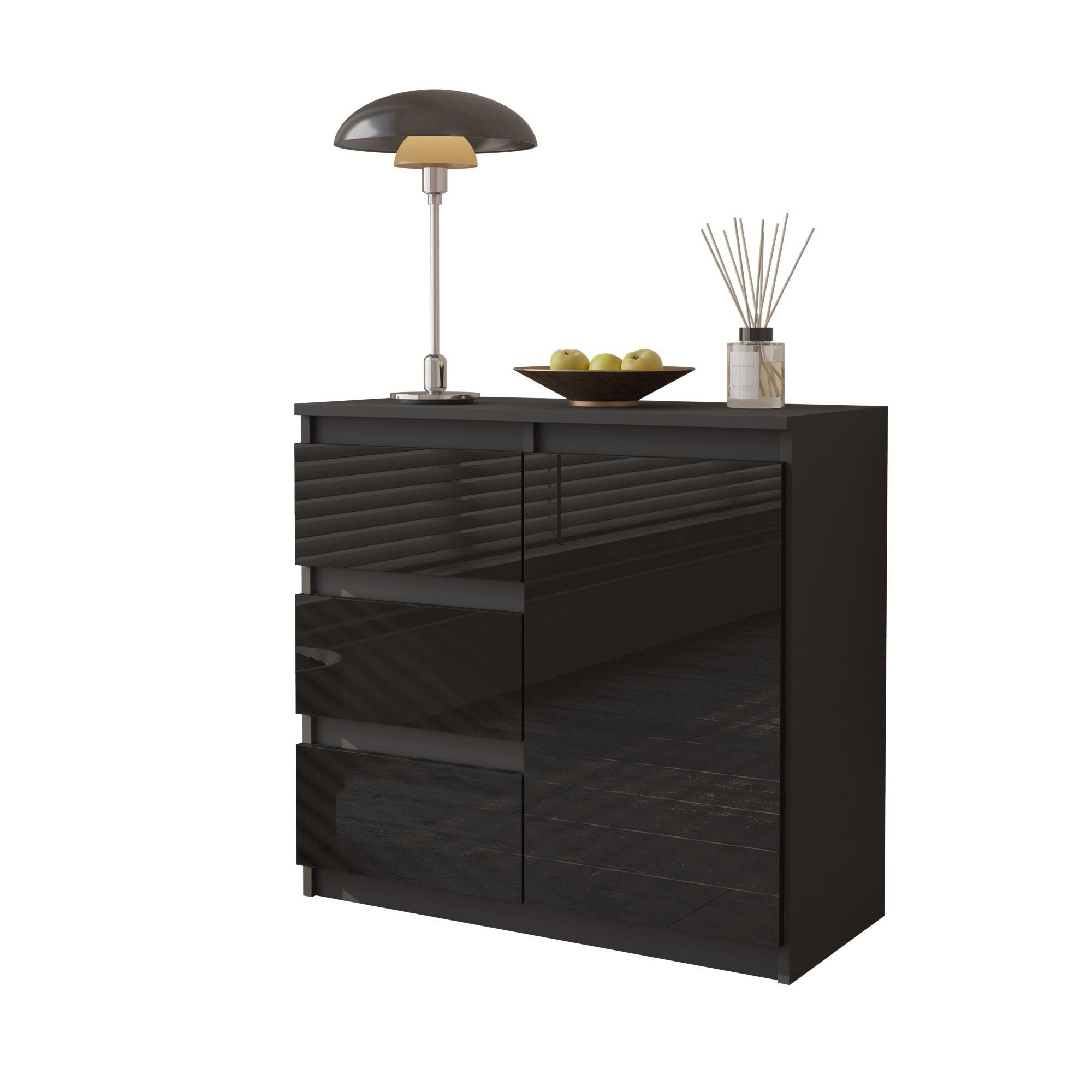 Korpus: Anthrazit Grau/Schwarz Gloss