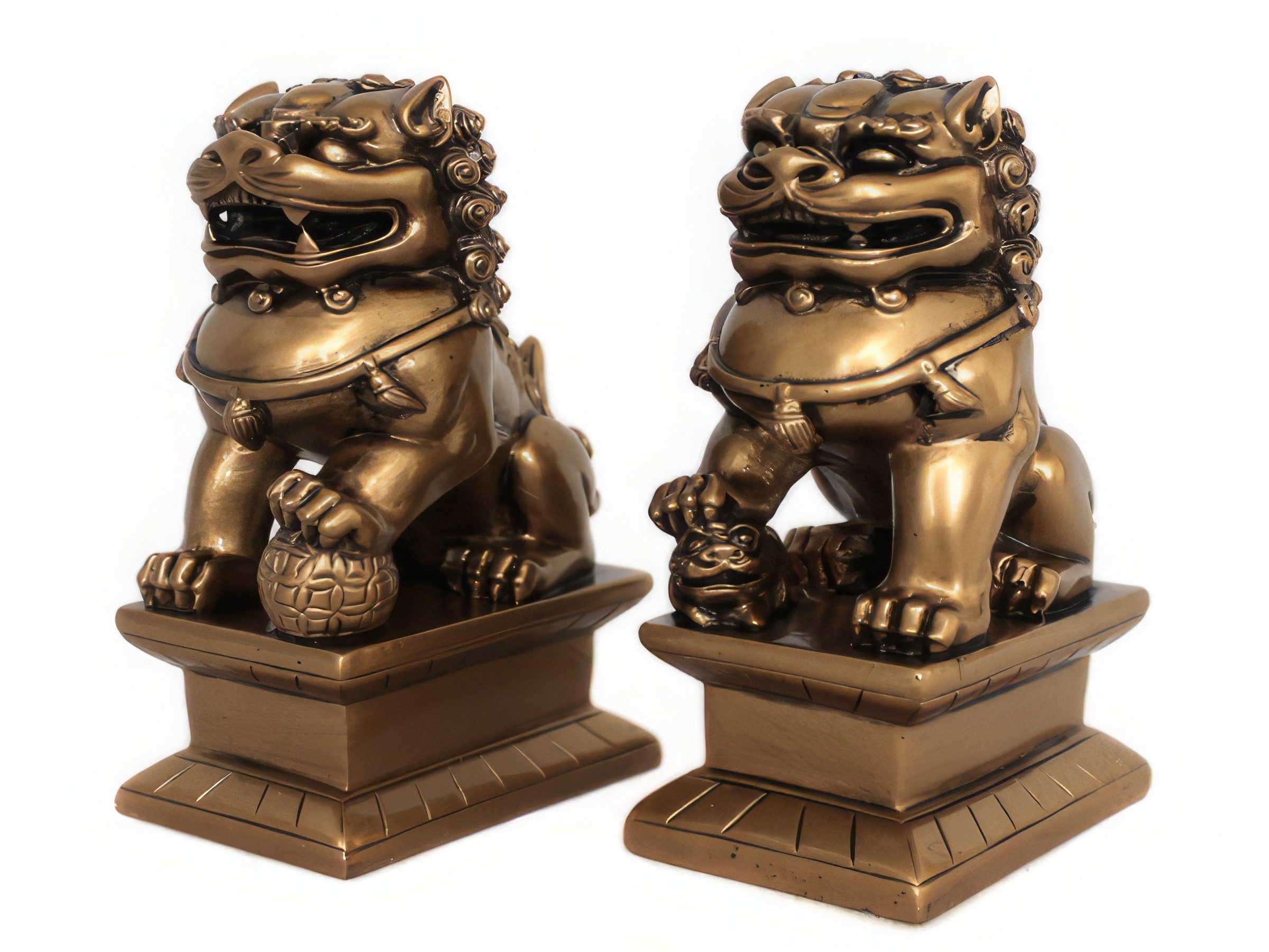 Yudu Dekofigur 1 Paar Fu Hunde richtige Wachhund Fengshui