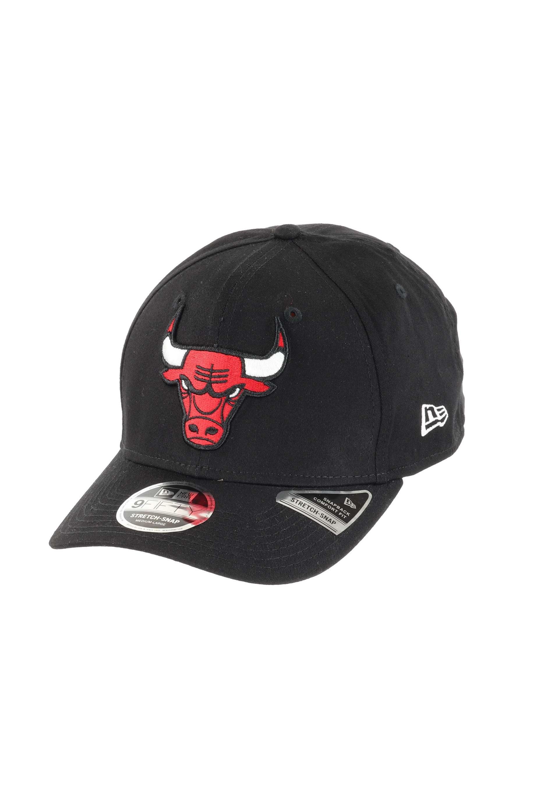 Baseball Cap Chicago Bulls NBA Team Colour Black 9Fifty Stretch Snapback Cap New Er