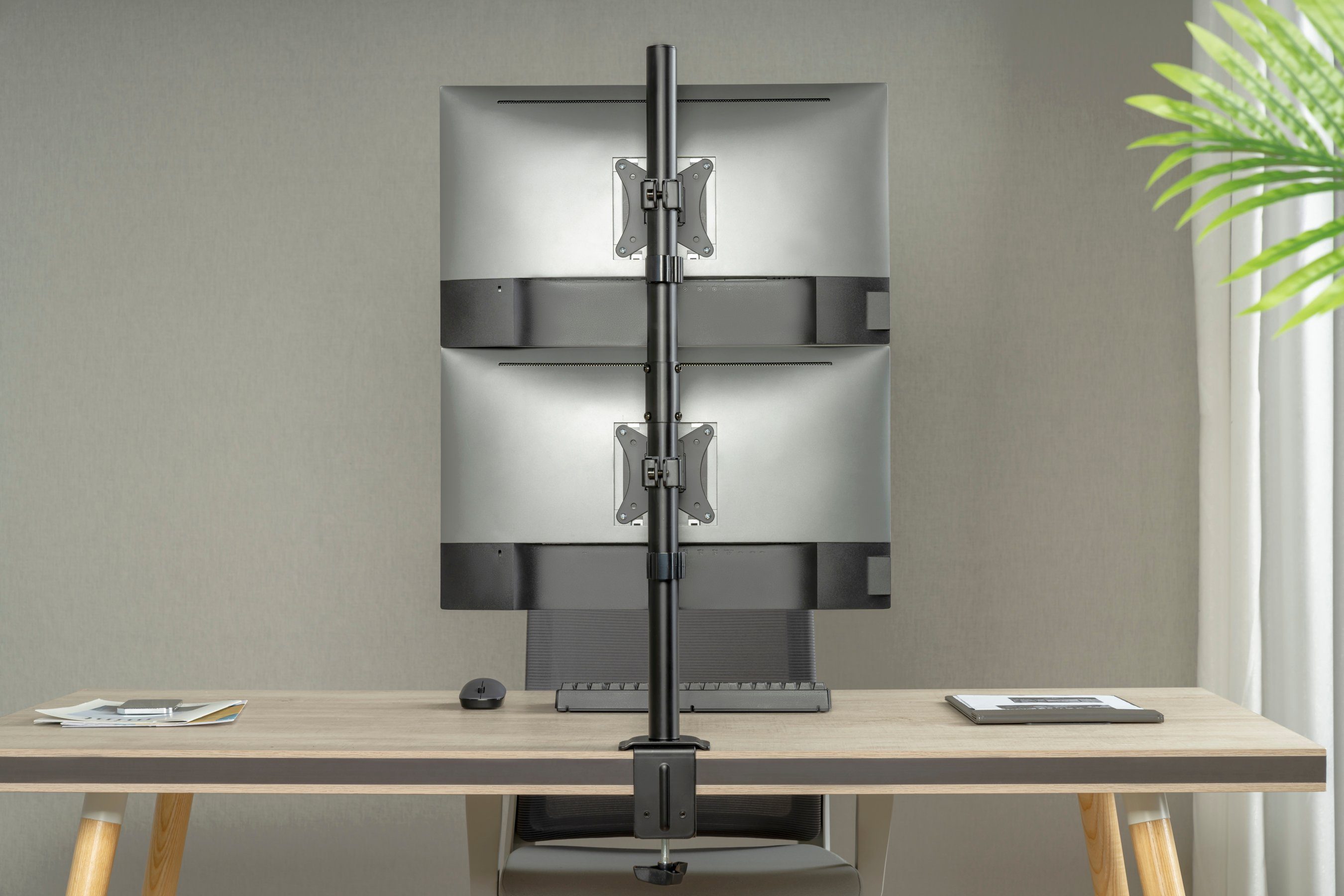 HALTERUNGSPROFI Monitor-Halterung Office-04V, (bis 32,00 Zoll, Monitore werden übereinander montiert) – Bild 3 von 5