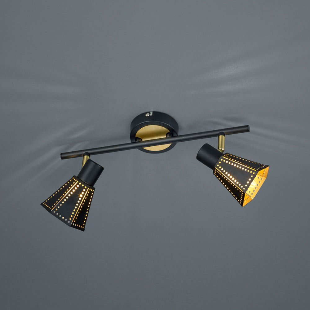 Lampe Deckenspot, Spot GOLD Warmweiß, Decken LED Retro Leuchtmittel verstellbar im- inklusive, Strahler SCHWARZ etc-shop Leuchte
