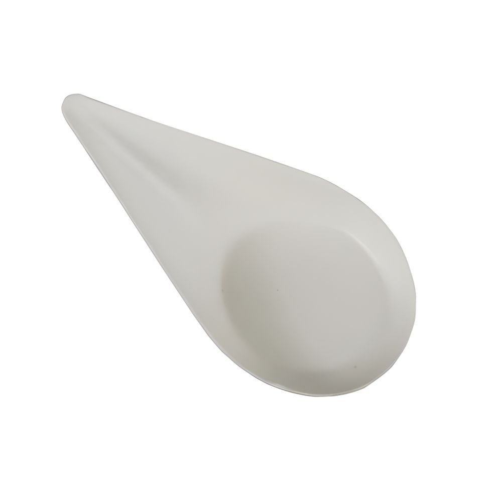 PAPSTAR Einwegteller 50 x Fingerfood - Teller, Zuckerrohr pure 10,5 cm x 5,7 cm weiss Drop