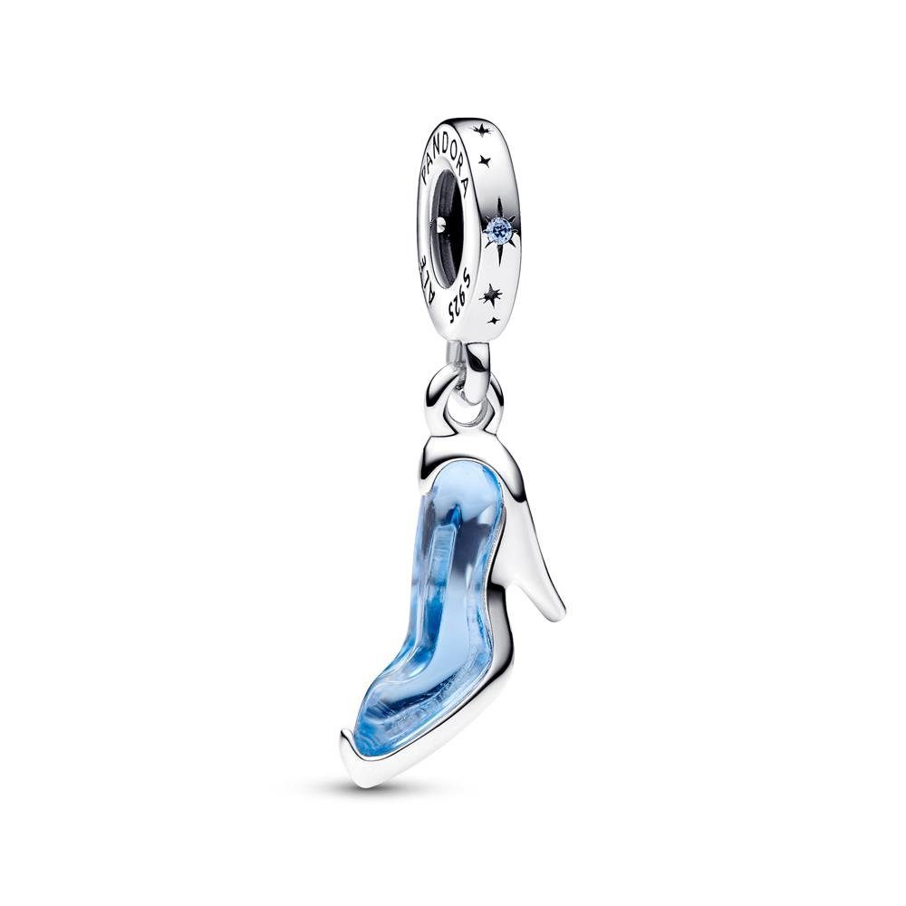 Charm-Einhänger Disney Cinderella Glasschuh Dangle Charm von PANDORA, 925er Silber