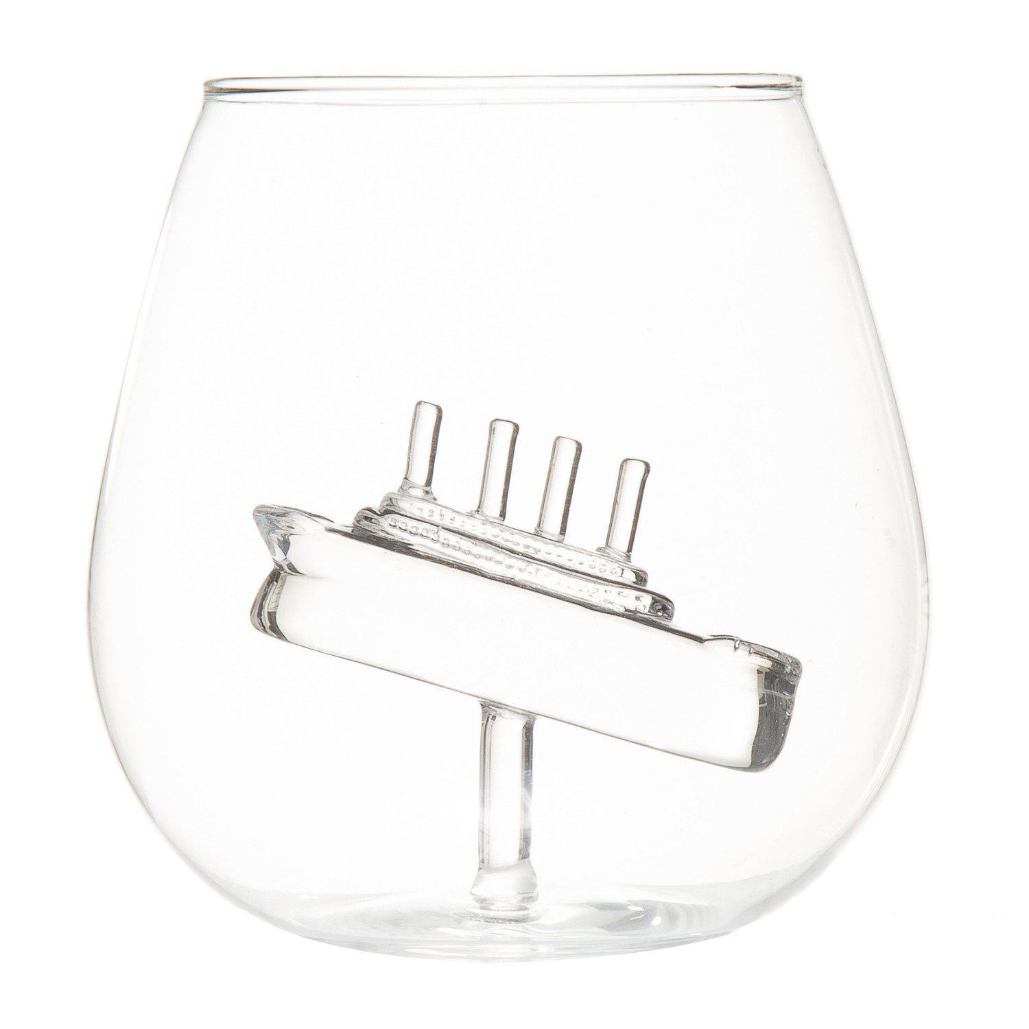 Glas Sinkendes Schiff Trinkglas