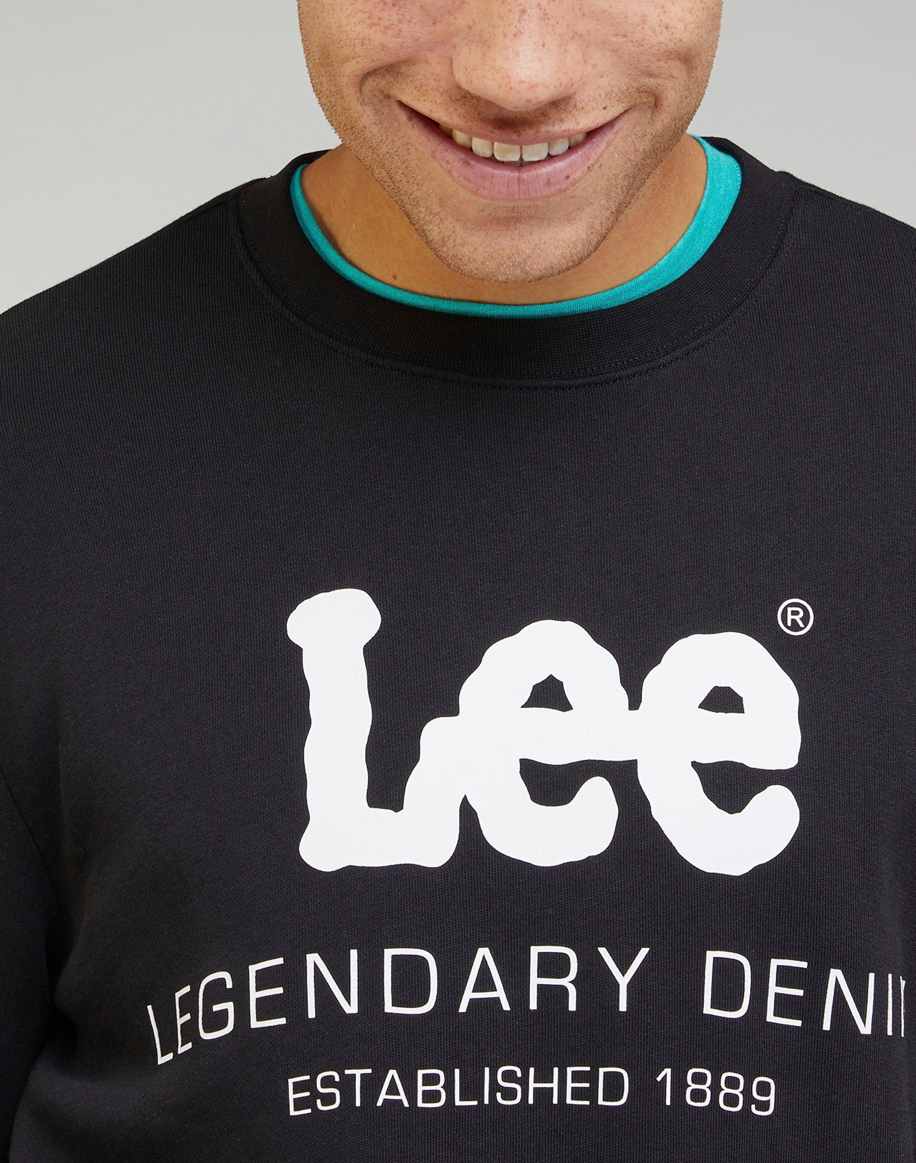 Sweatshirt Lee® black LEGENDARY DENIM CREW
