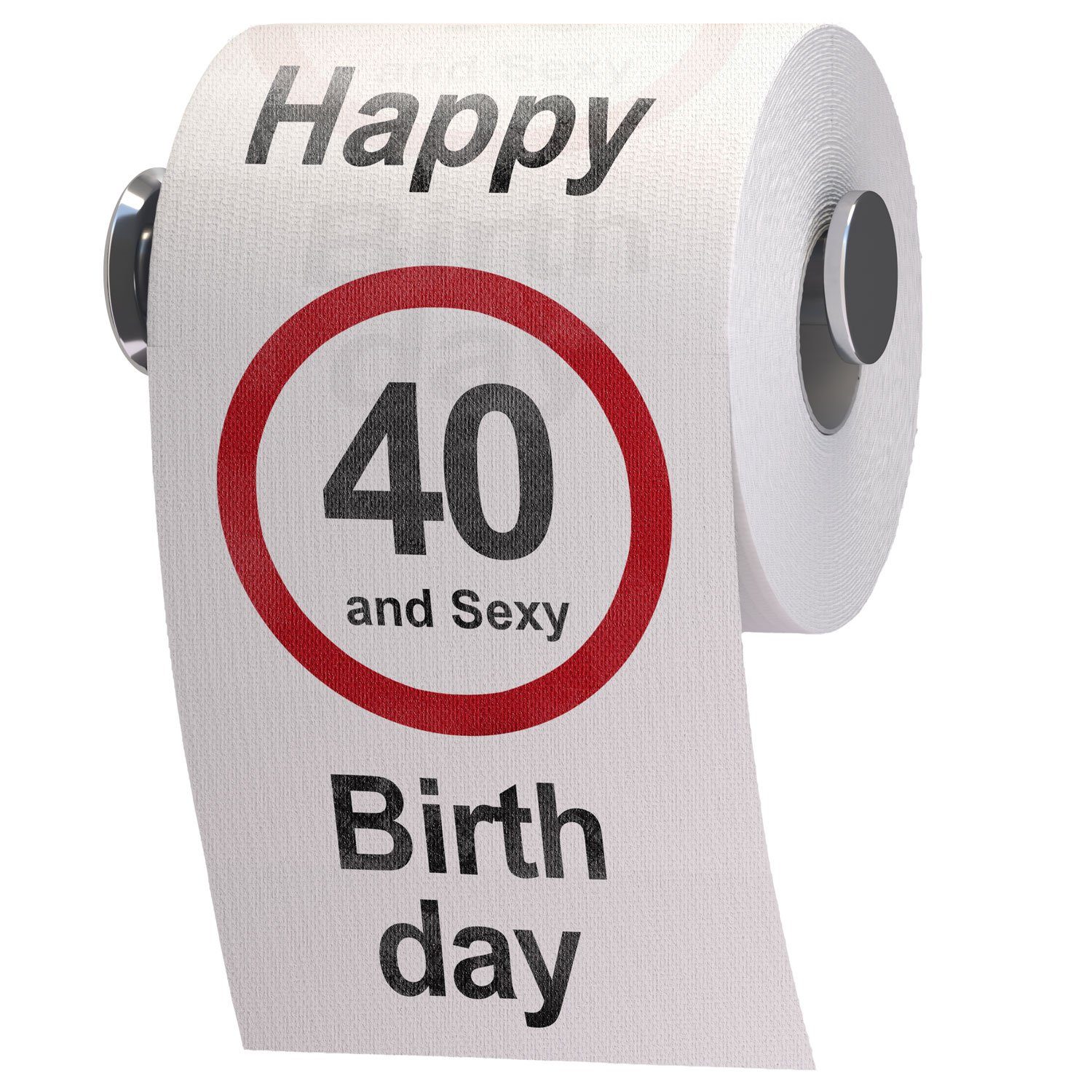 Goods+Gadgets Papierdekoration Lustiges Fun Klopapier zum 40. Geburtstag, Toilettenpapier Geschenkartikel