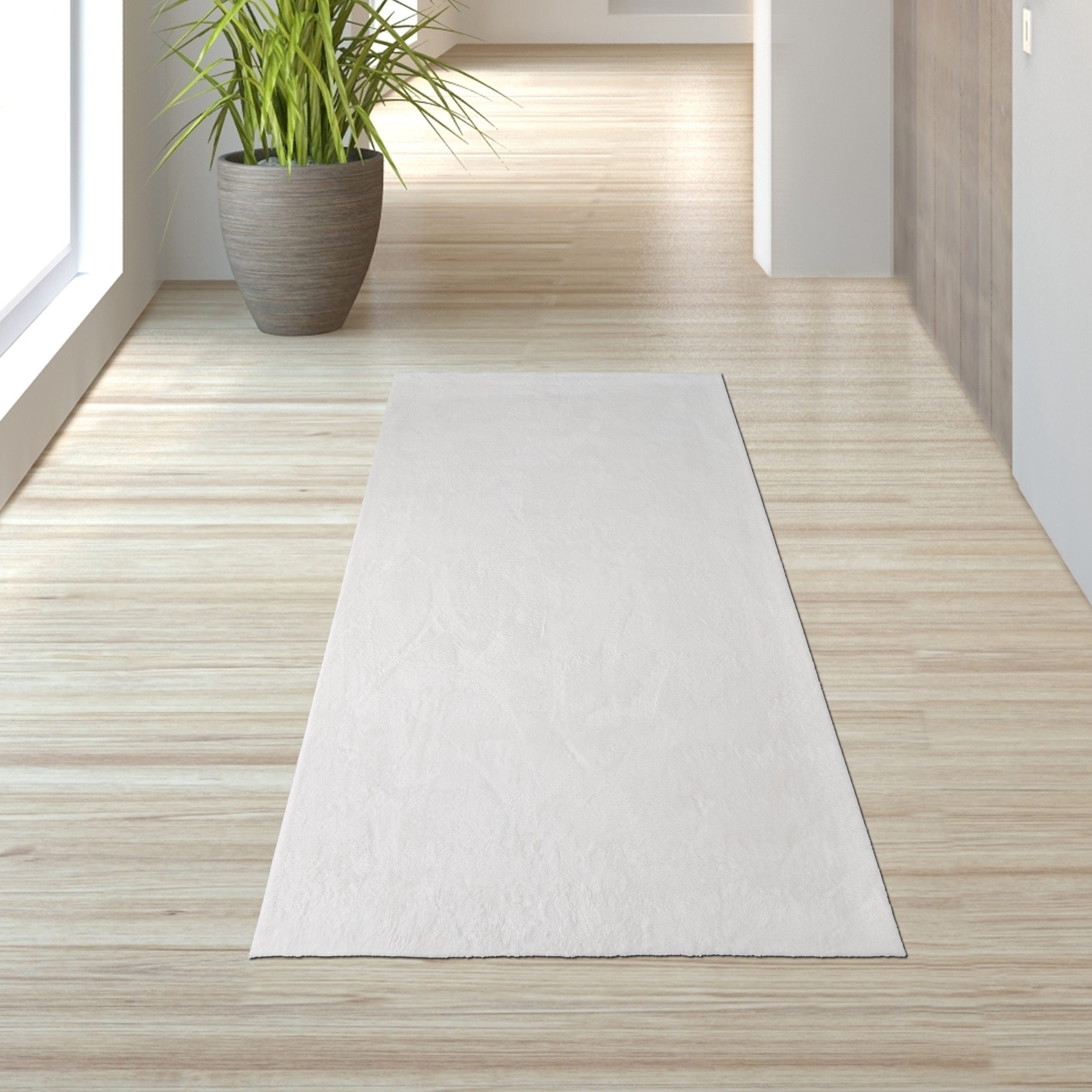 TeppichHome24 Teppich Teppich weiß weich pflegeleicht saugrobotergeeignet f günstig online kaufen