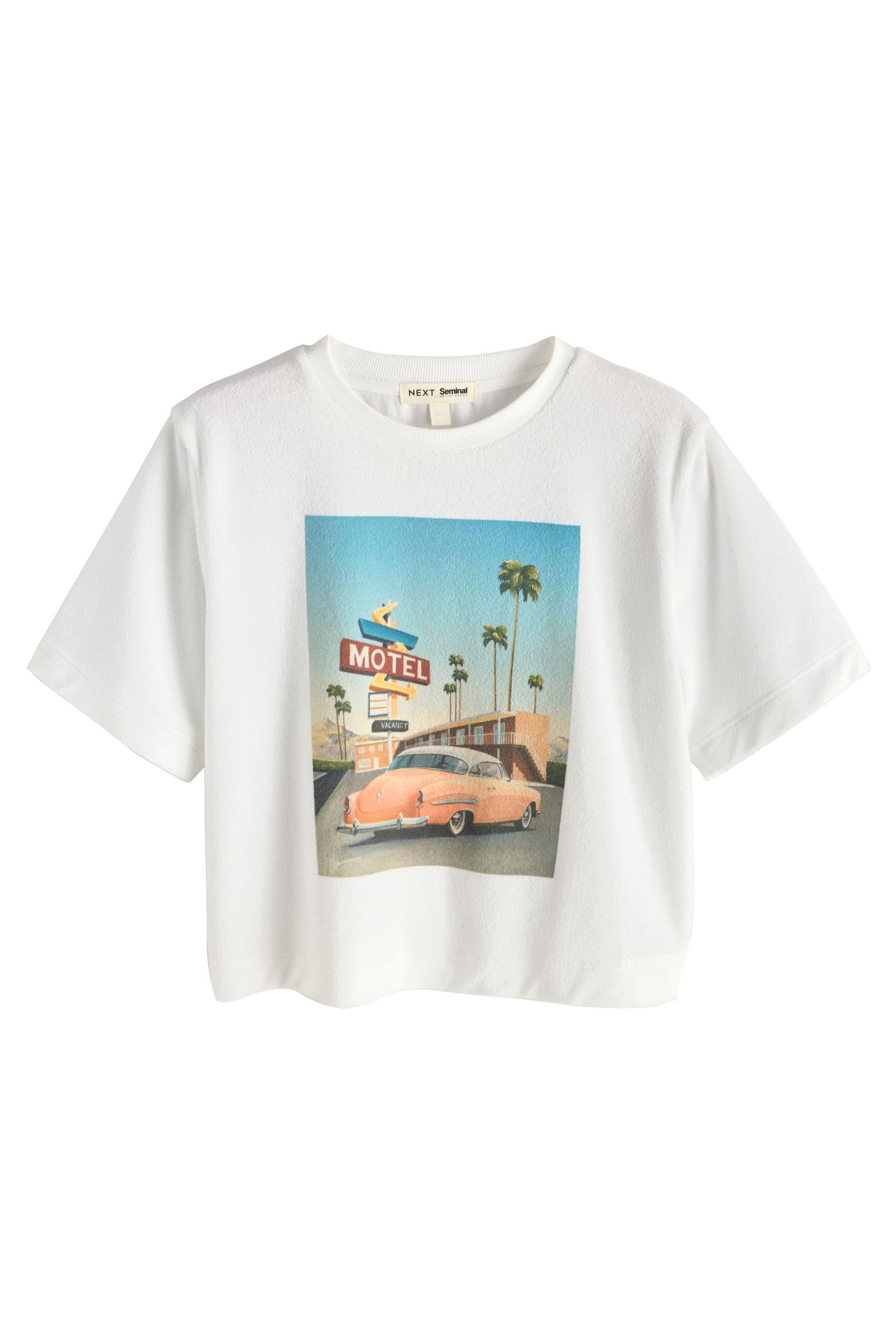 Next T-Shirt Sommerliches T-Shirt aus Frottee mit Grafik, Auto (1-tlg)