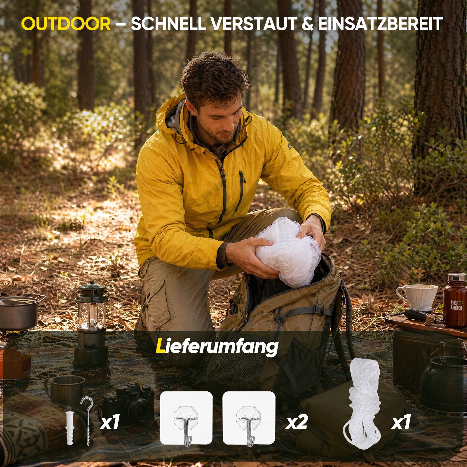 Sekey Moskitonetz Moskitonetz Bett Insektenschutz für Einzel- und Doppelbett Fliegennetz, 60x220x850cm Einzel Baldachin für Schlafzimmer, Reise und Kinderzimmer – Bild 5 von 5