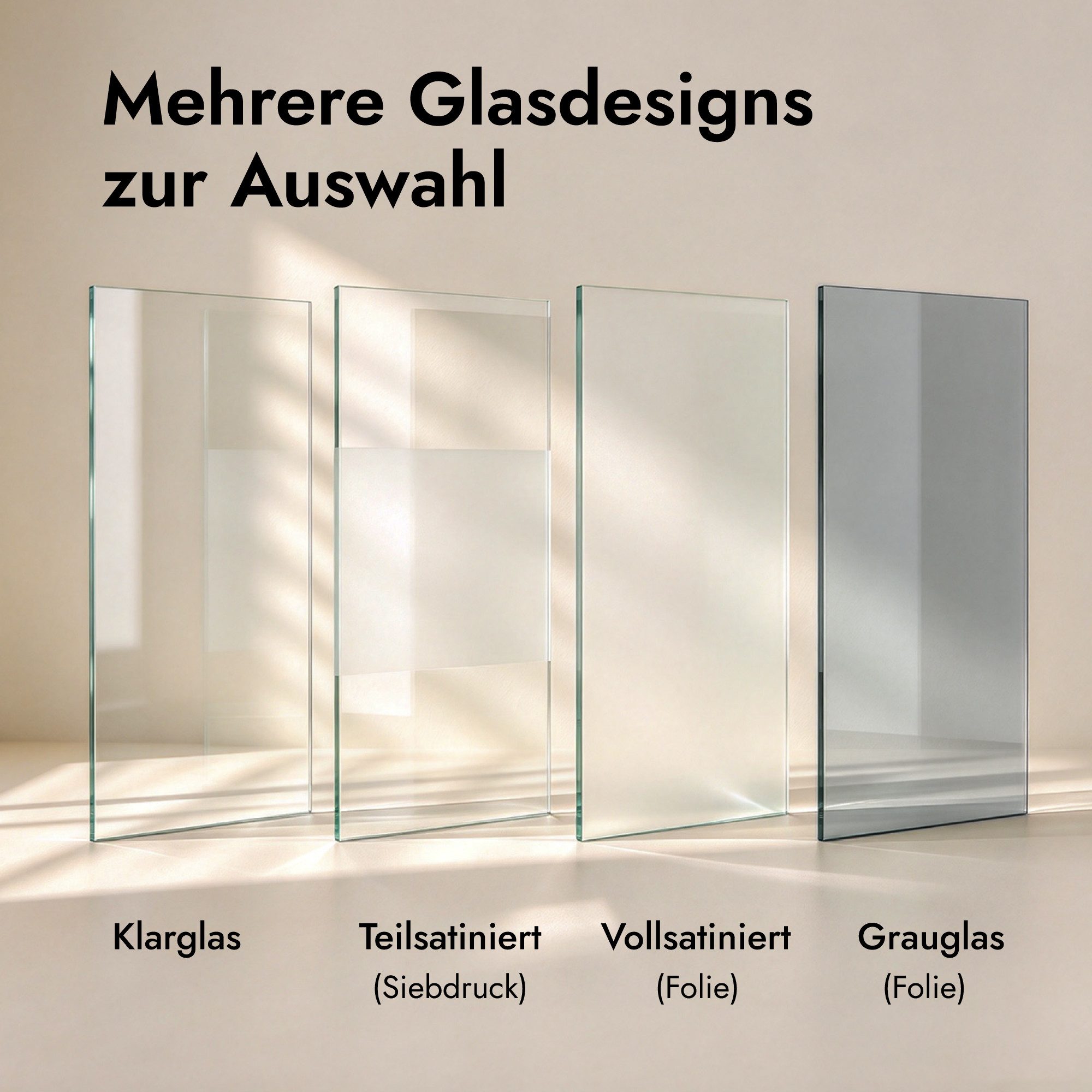 doporro Walk-in-Dusche Duschwand Duschkabine Duschabtrennung ESG-Glas mit NANO H: 200cm, Einscheibensicherheitsglas – Bild 5 von 5