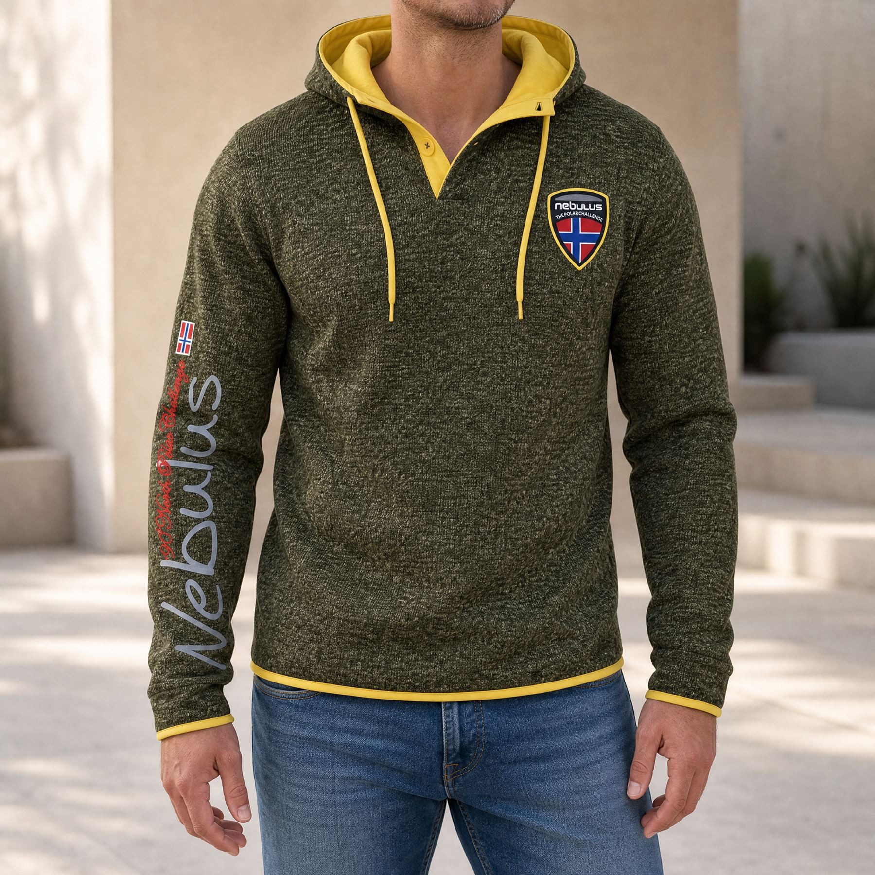 Nebulus Hoodie STITCH, P5053 - Herren, grün, L
