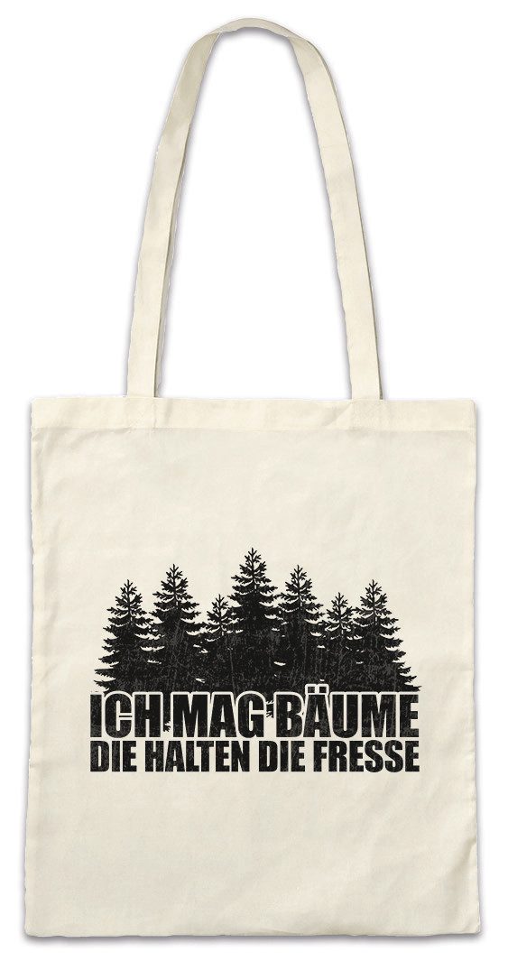 Urban Backwoods Beuteltasche Ich Mag Bäume Stofftasche Outdoor Trekking Natur Vegan Öko Wald (1-tlg), Camping Prepper Survival Wandern