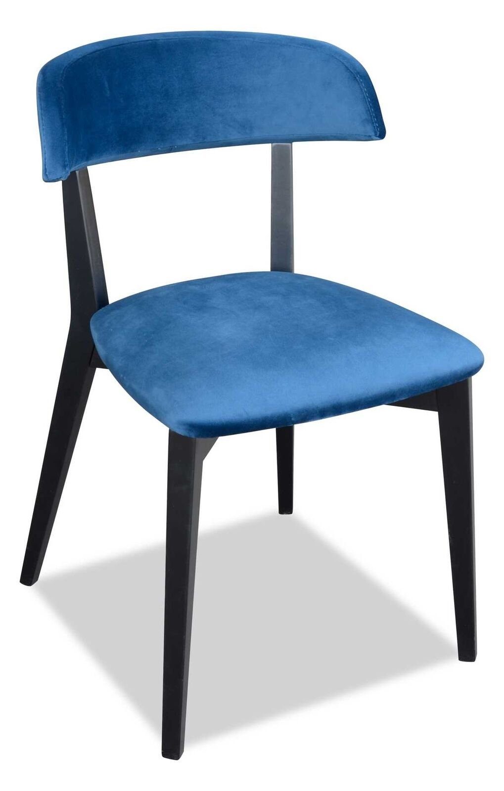 JVmoebel Stuhl Luxus Esszimmerstuhl Stuhl ohne Armlehne Esszimmer Design Textil Neu Blau