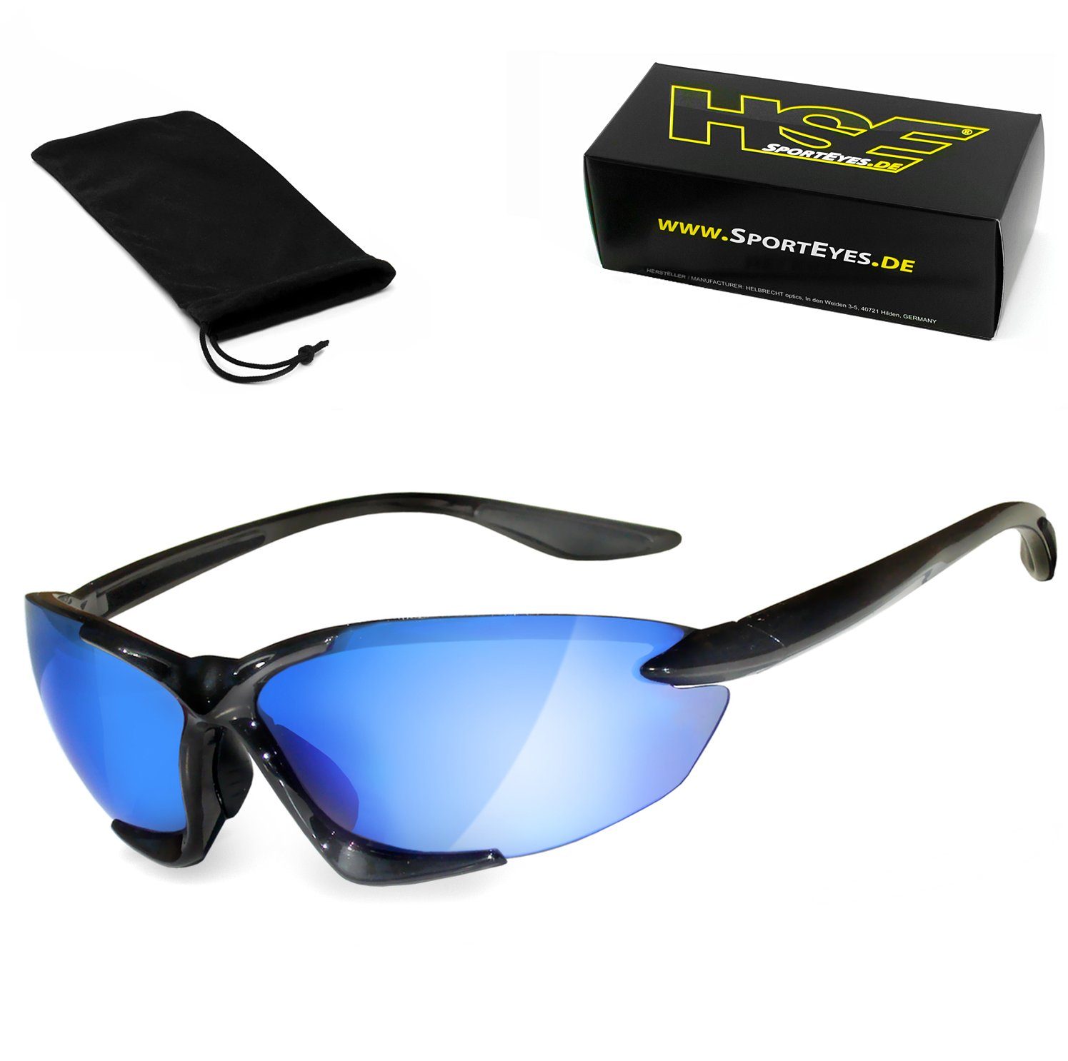 HSE - SportEyes Sportbrille TR3, Steinschlagbeständig durch Kunststoff-Sicherheitsglas