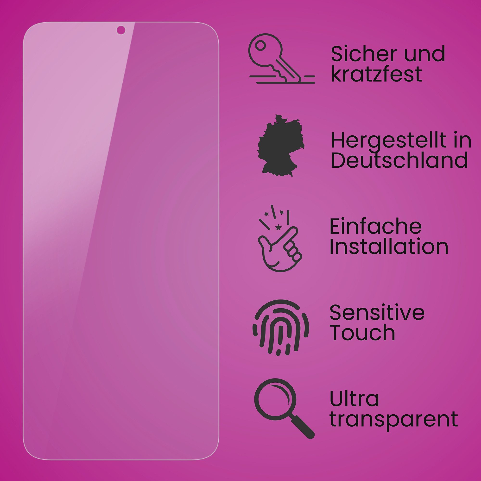 atFoliX Schutzfolie Panzerglasfolie für Doro 8100, Ultradünn und superhart