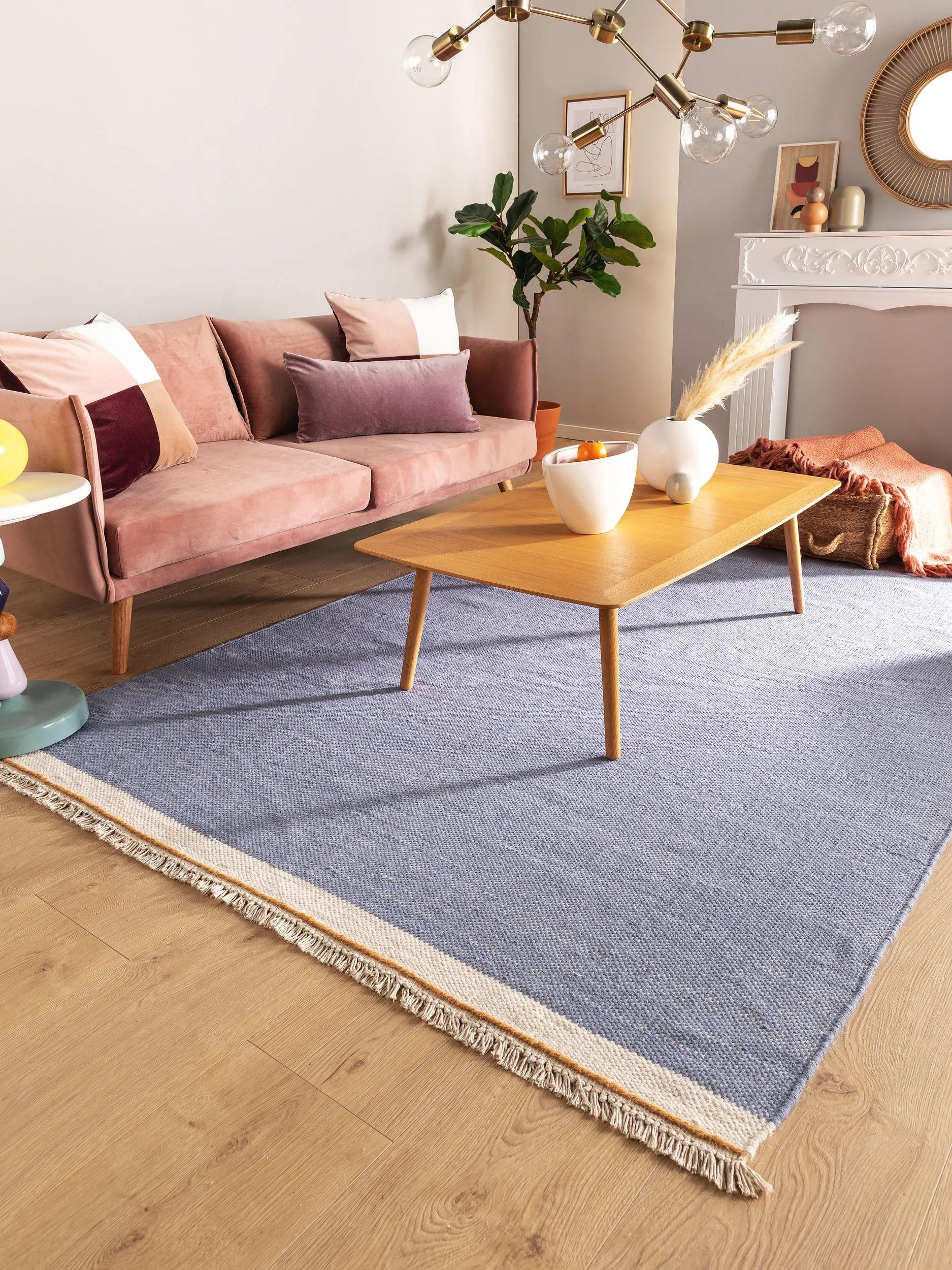 benuta Wollteppich Karla, rechteckig, Höhe: 5 mm, Kunstfaser, Berber, Ethno günstig online kaufen