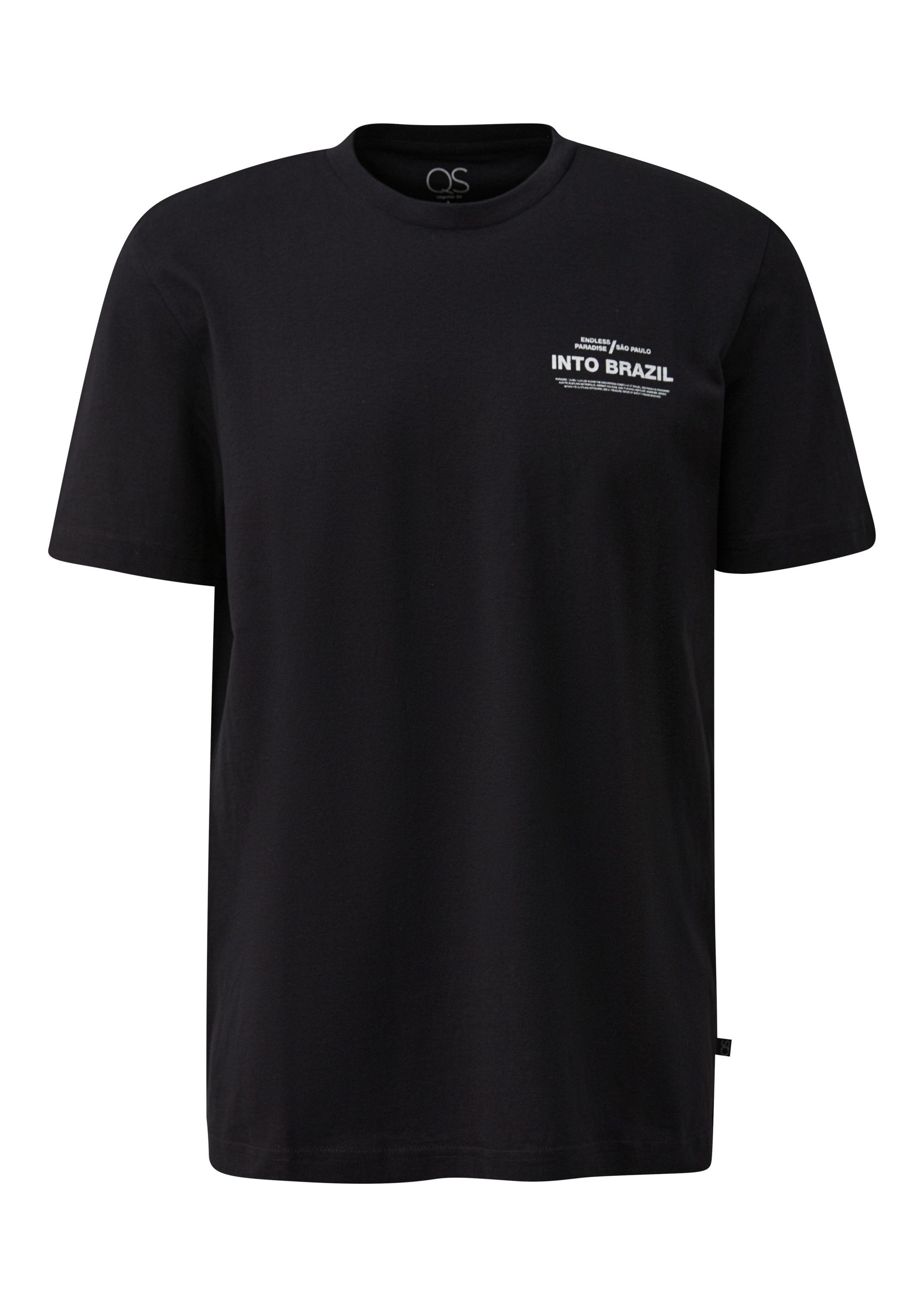 QS Kurzarmshirt T-Shirt T-Shirt mit Schriftprint