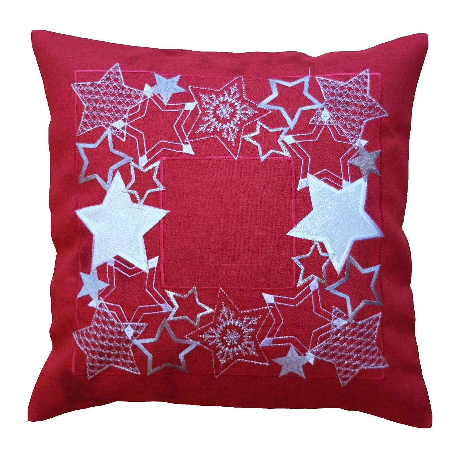 texpot Kissenhülle Stickerei Stern Kissenbezug Weihnachten Advent, (1 Stück günstig online kaufen