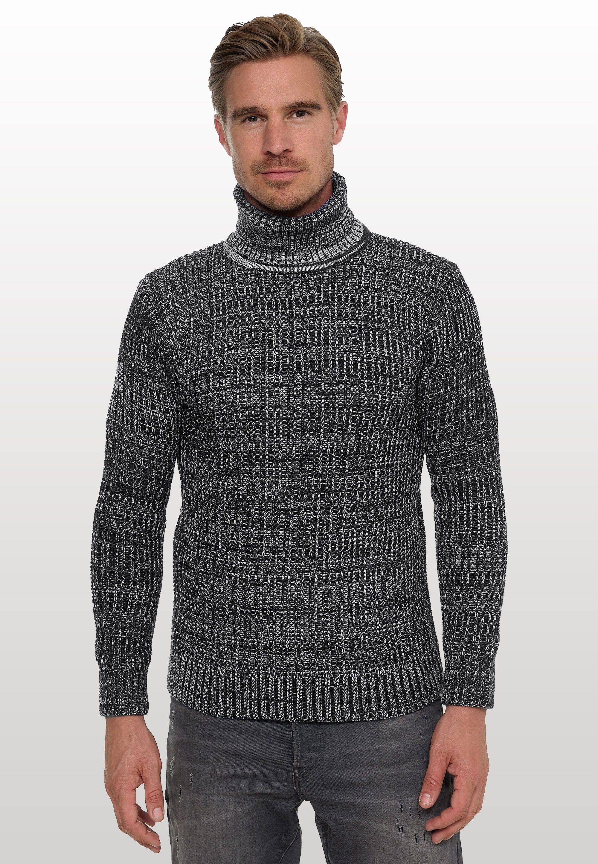 Rusty Neal Rollkragenpullover im angesagten Strickdesign