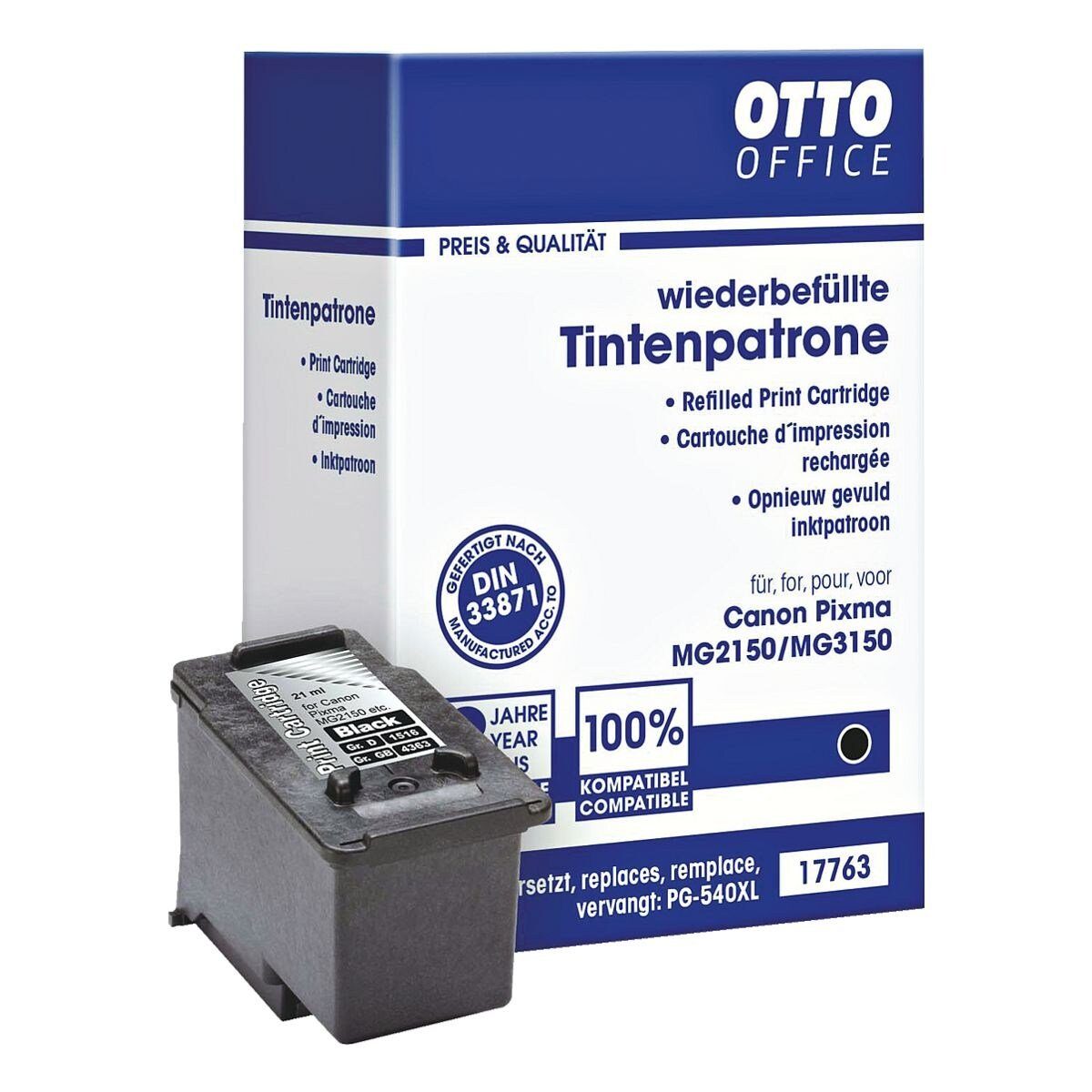 ersetzt Tintenpatrone Otto (1-tlg., schwarz) Canon Office Office »PG-540XL«,