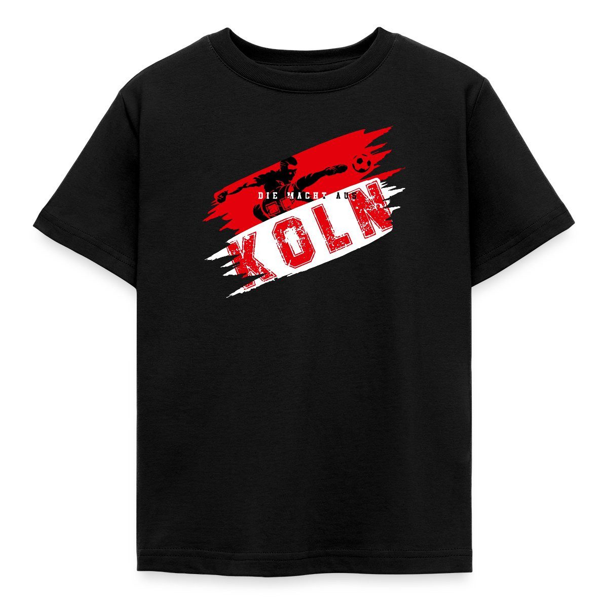 Spreadshirt T-Shirt Die Macht Aus Köln Rot-Weiß Fußball Fan Kinder T-Shirt (1-tlg)