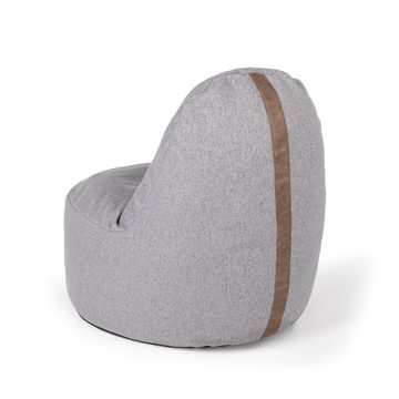 pushbag Sitzsack kids Chair S fleece grey, für Kinder, waschbar