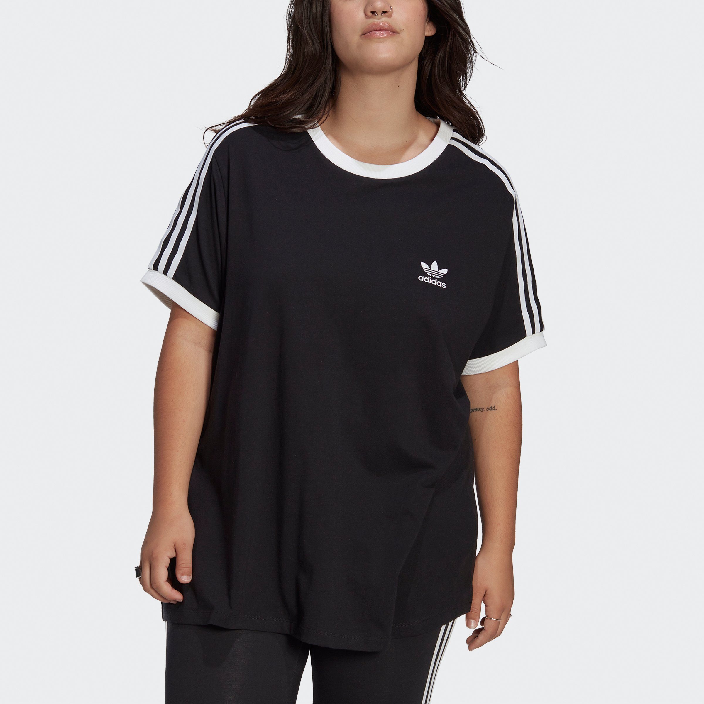 GROSSE ADICOLOR 3-STREIFEN GRÖSSEN Black – adidas Originals T-Shirt CLASSICS