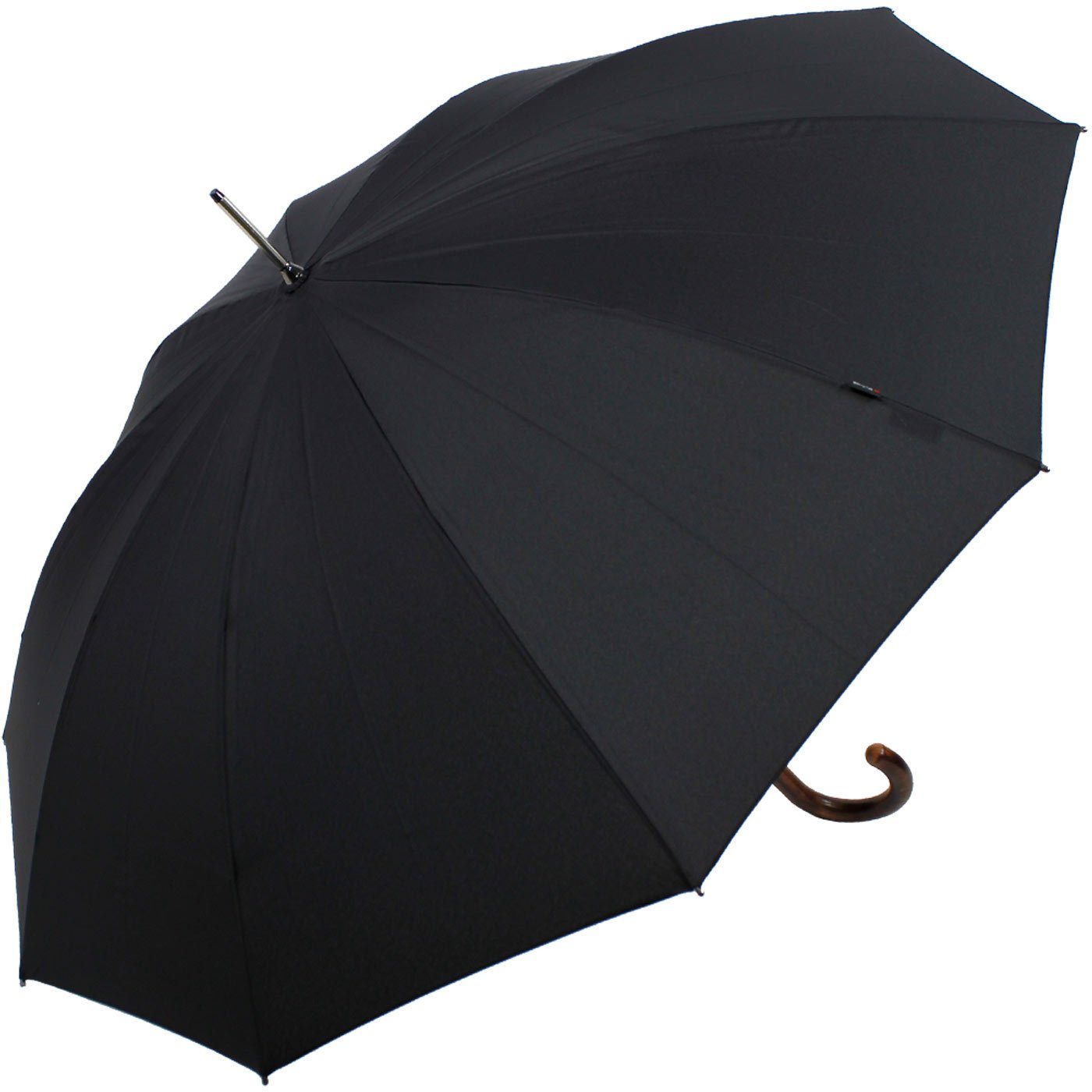 Knirps® Langregenschirm Long Automatik 10-teilig mit Holzgriff und Schutzh,  der stilvolle Klassiker für den Herren