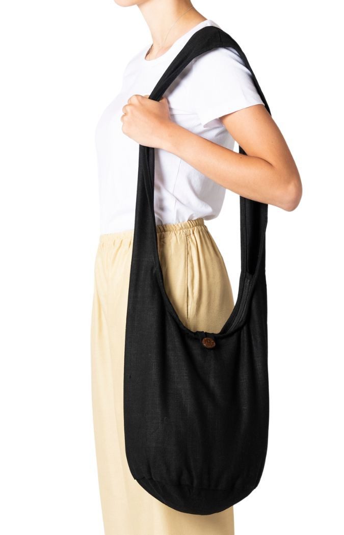 PANASIAM Freizeittasche Schulterbeutel einfarbig Schultertasche aus Hanf in günstig online kaufen