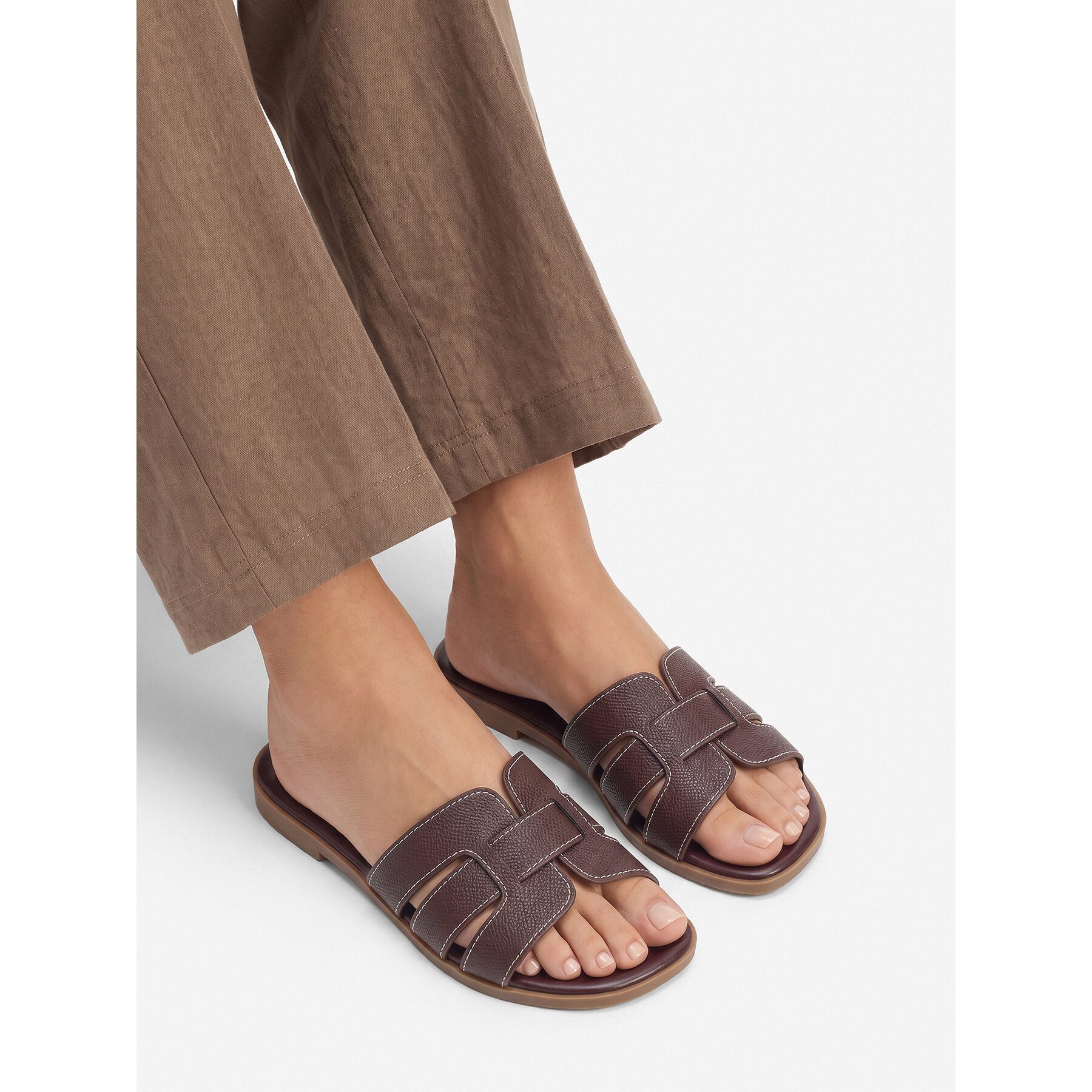 Jenny Jenny Damen Flip-Flops Braun Badepantolette