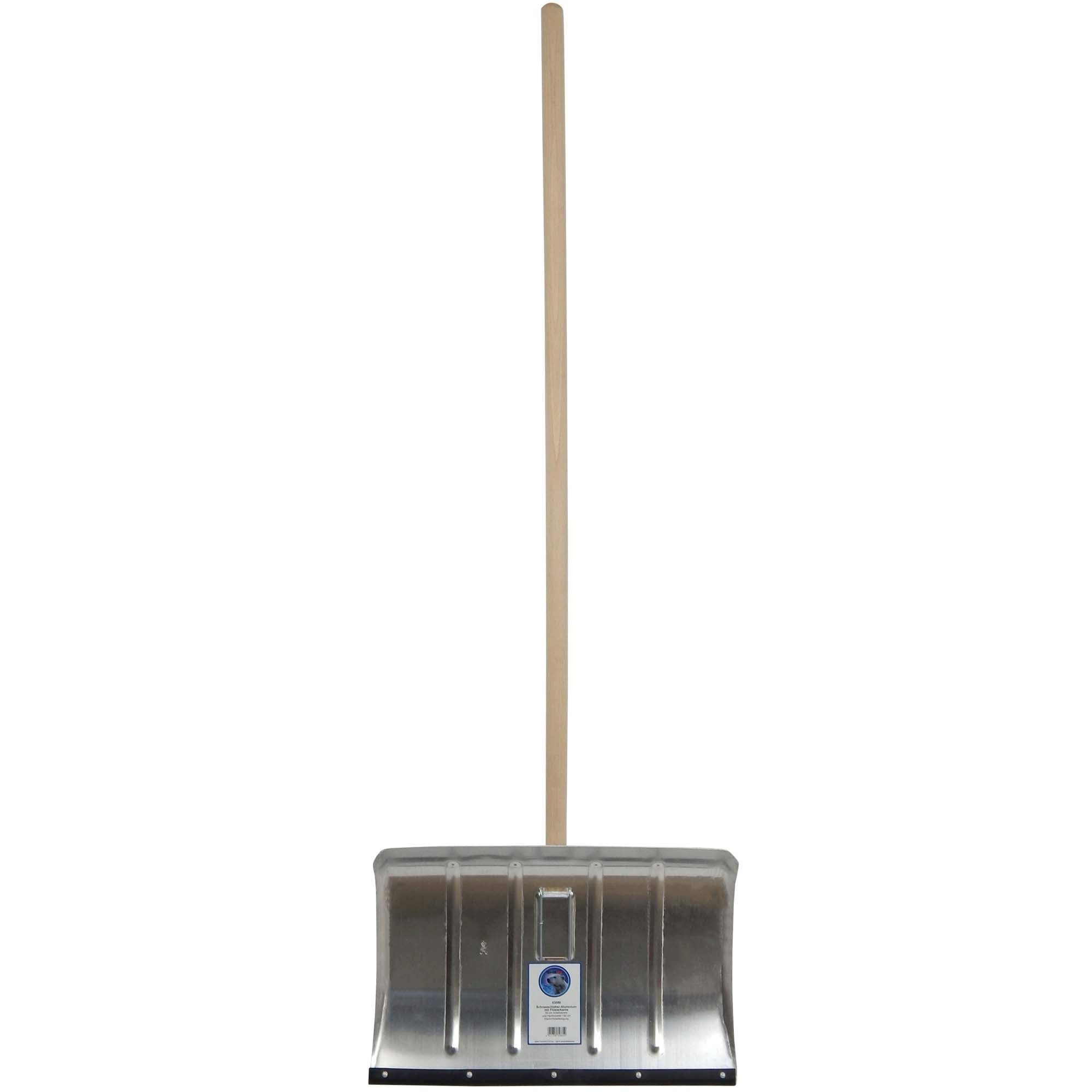 SHW Schneeschieber SHW Schneeschieber-Alu 50 cm mit Flüsterkante und Holzstiel 130 cm